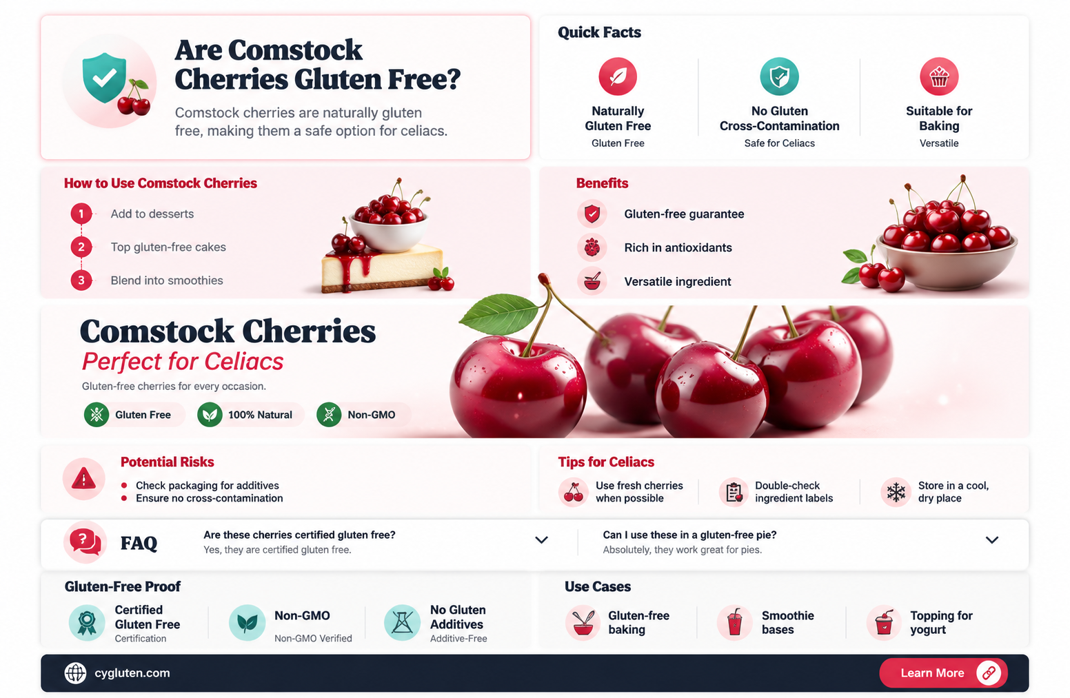 are comstock cherries gluten free