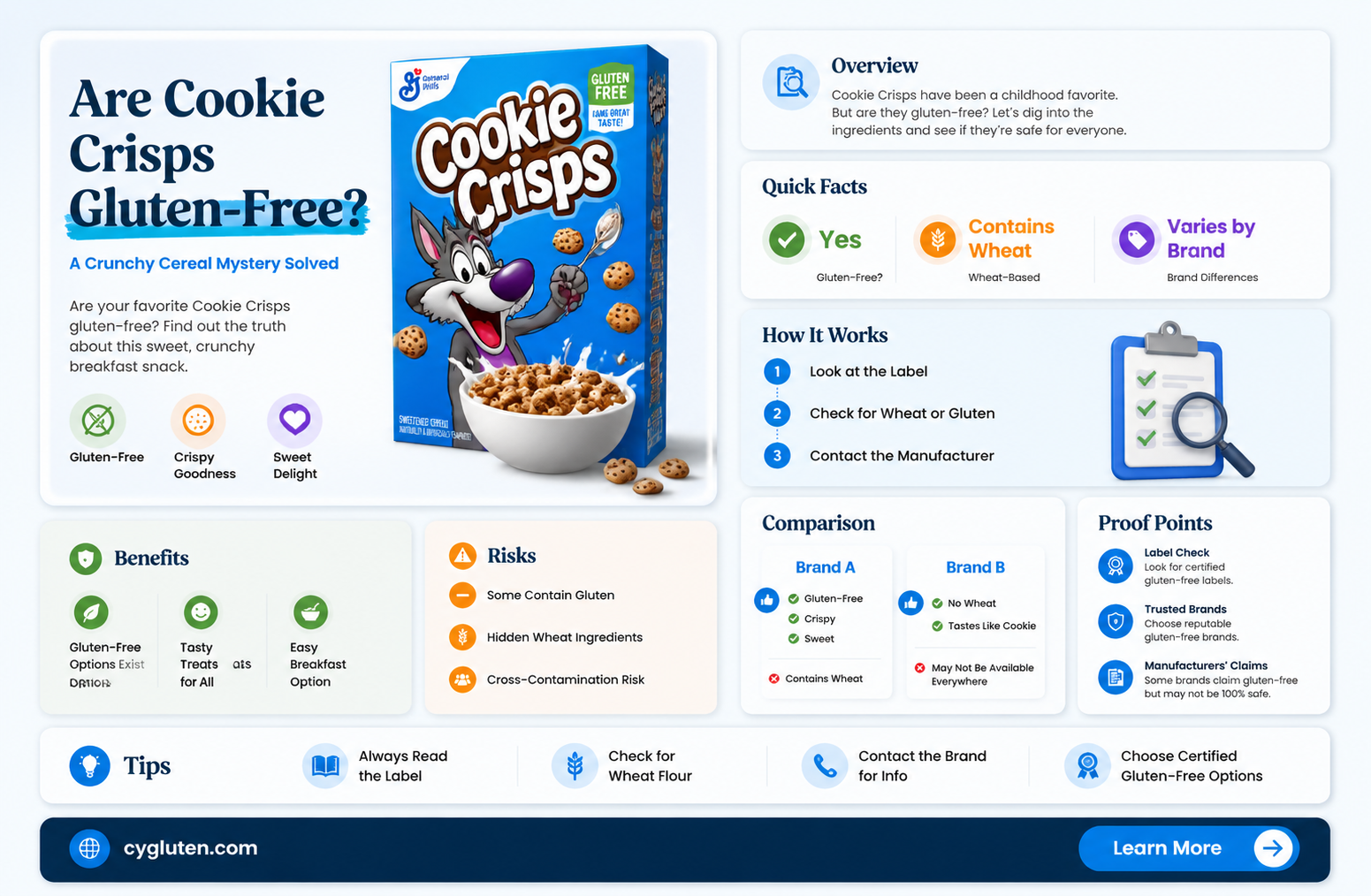 are cookie crisps gluten free