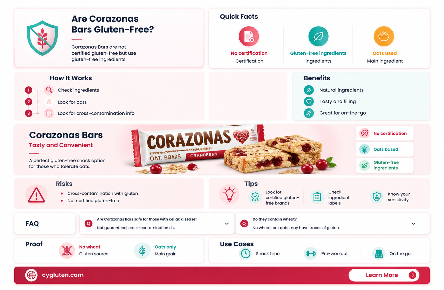 are corazonas bars gluten free