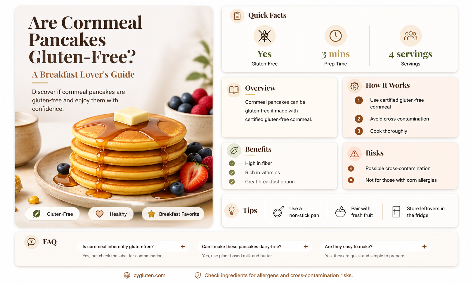 are cornmeal pancakes gluten free
