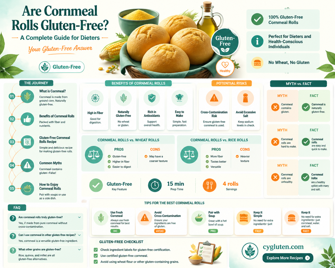 are cornmeal rolls gluten free