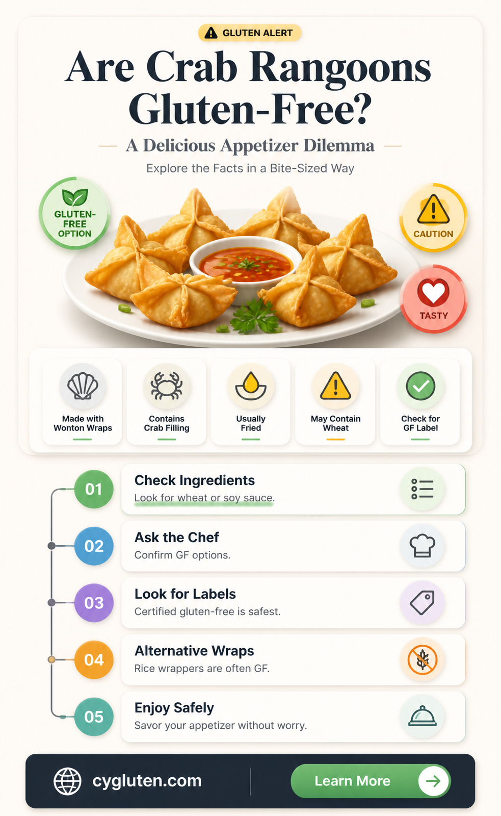 are crab rangoons gluten free