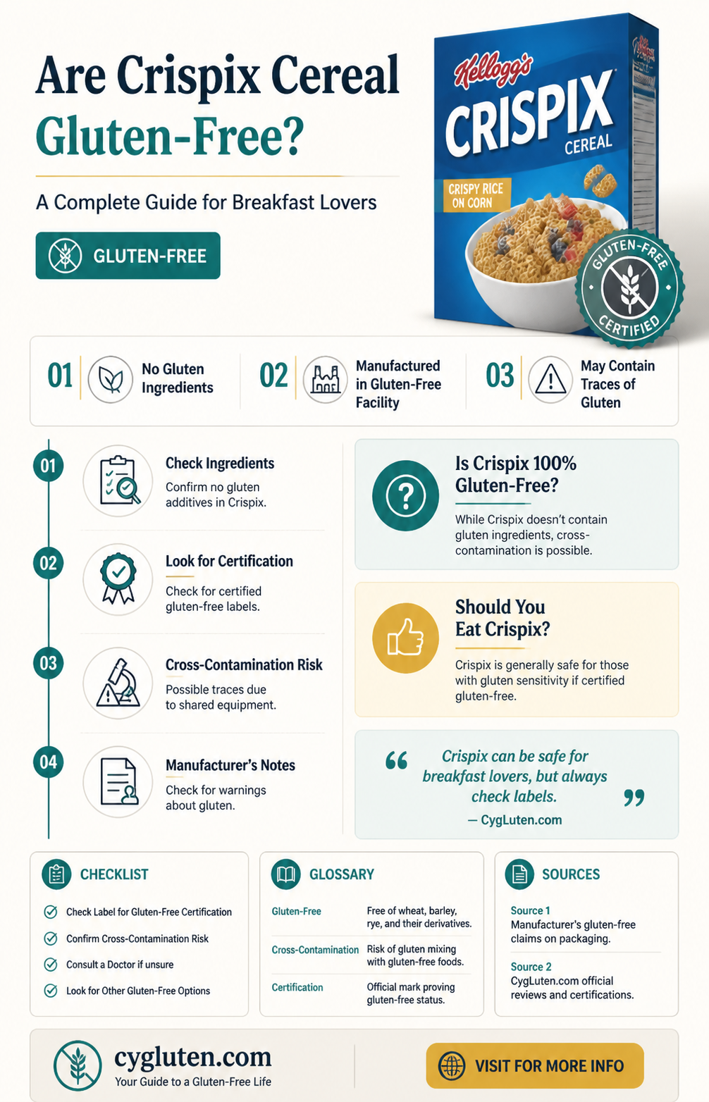 are crispix cereal gluten free