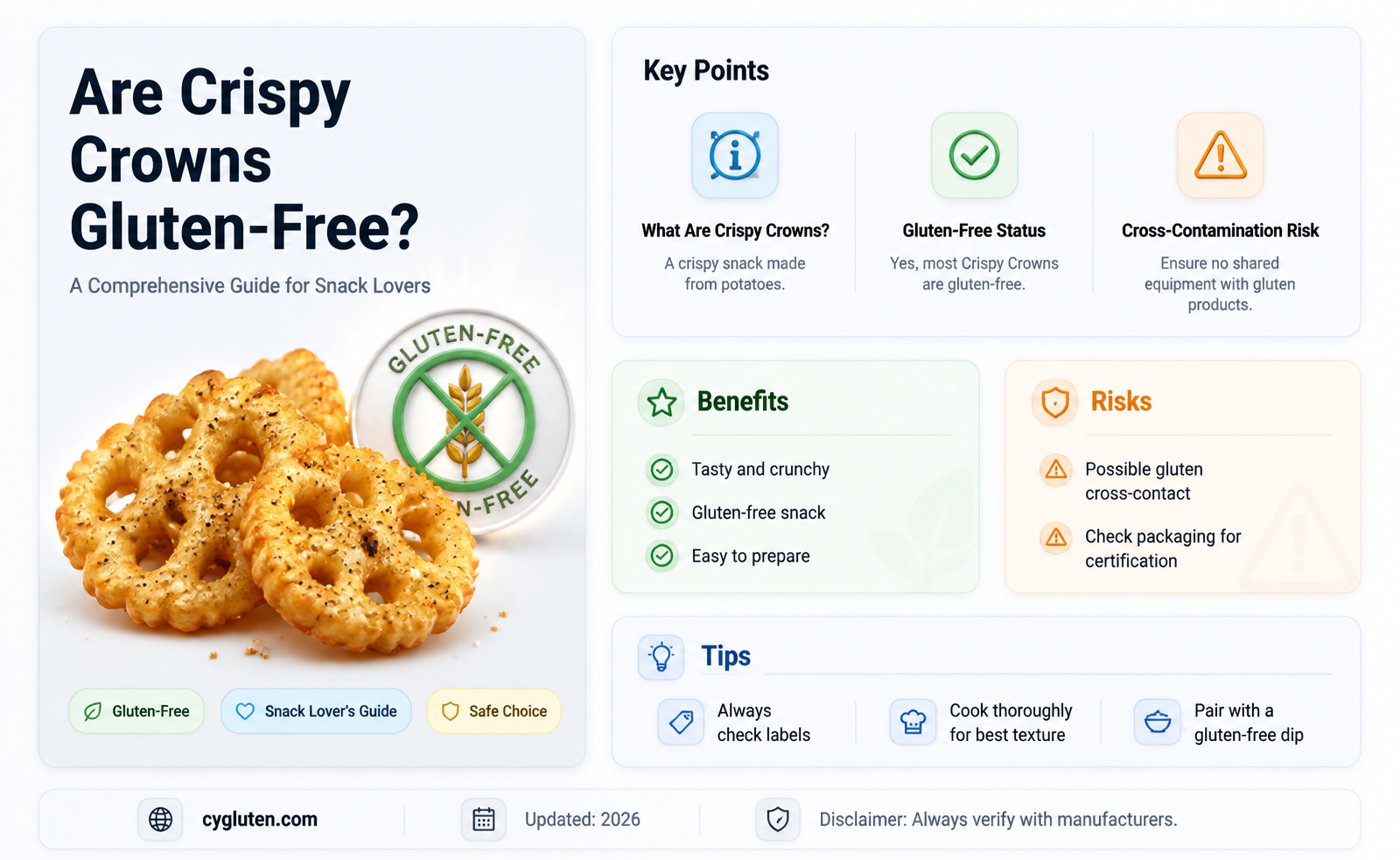 are crispy crowns gluten free