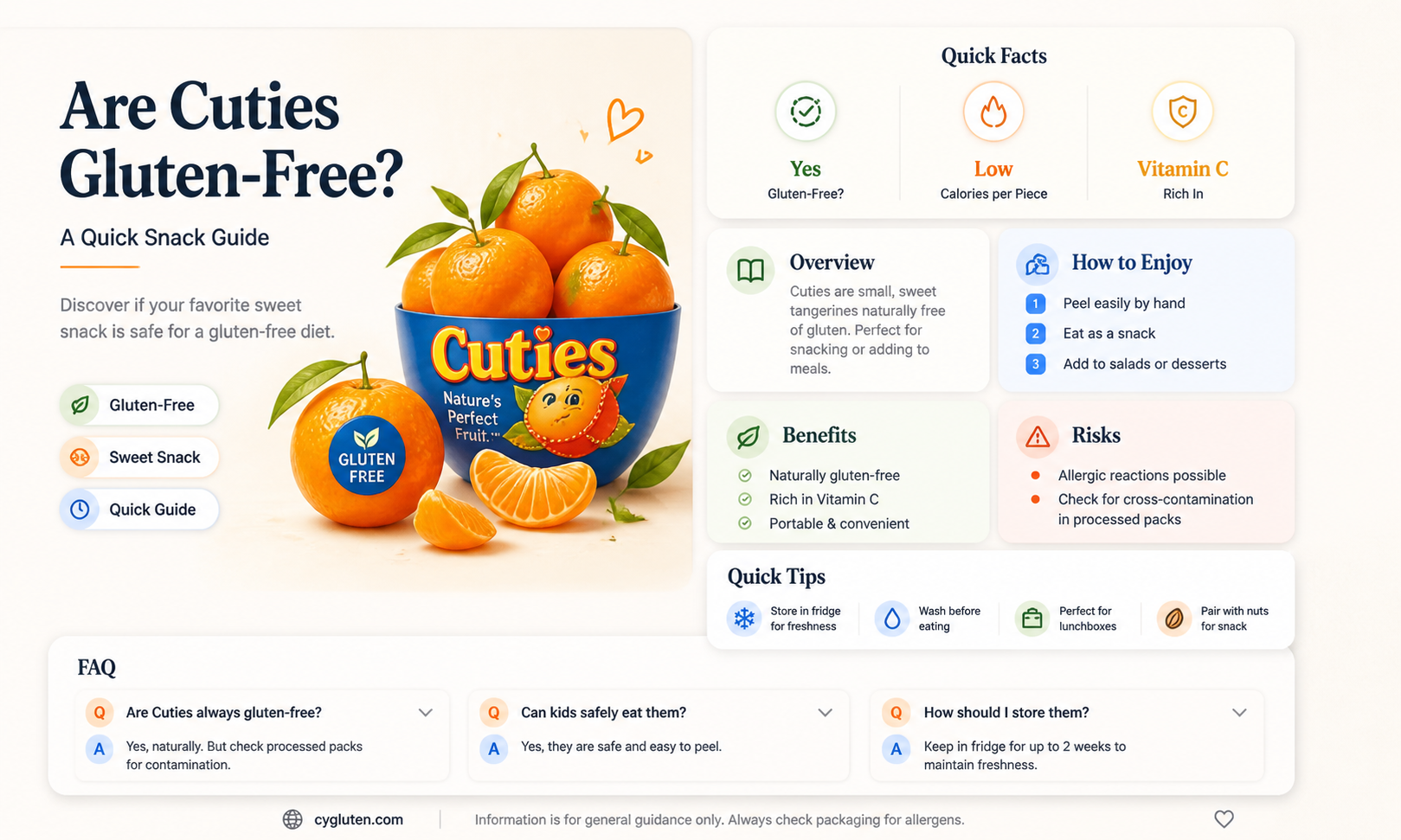 are cuties gluten free