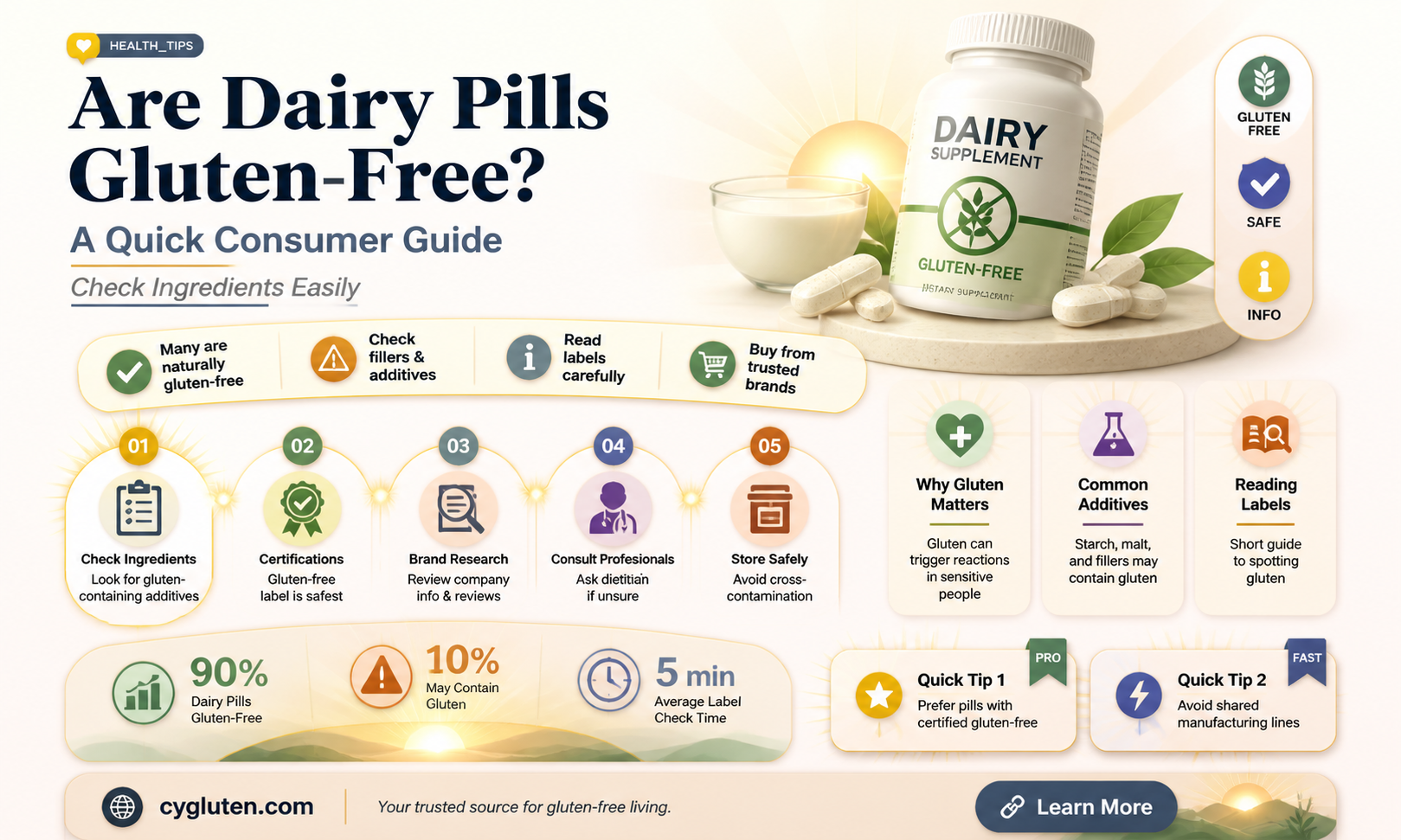 are dairy pills gluten free