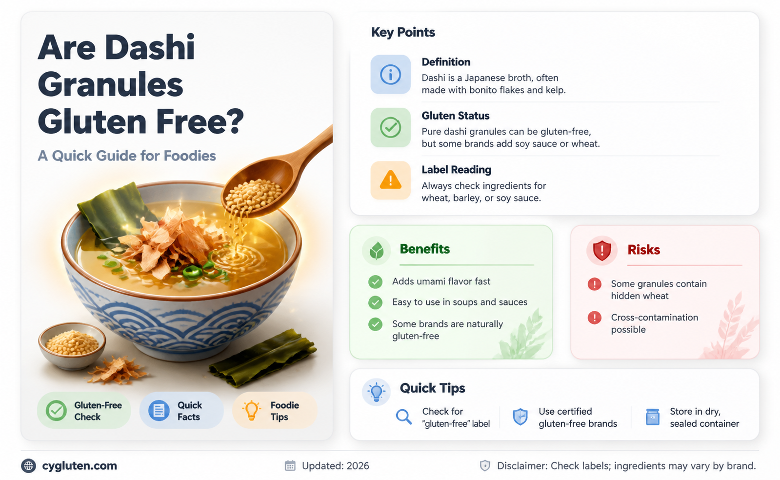 are dashi granules gluten free
