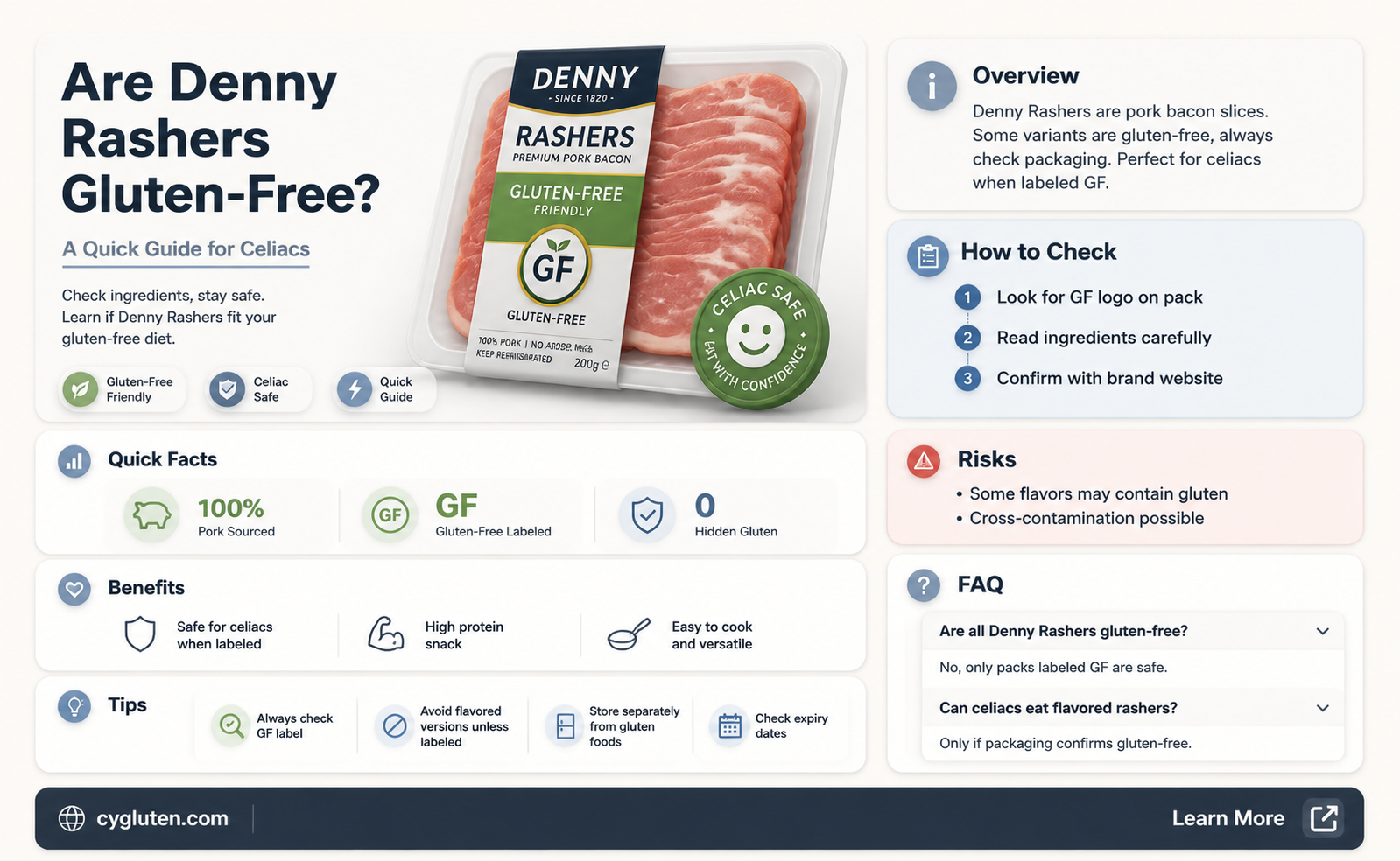 are denny rashers gluten free