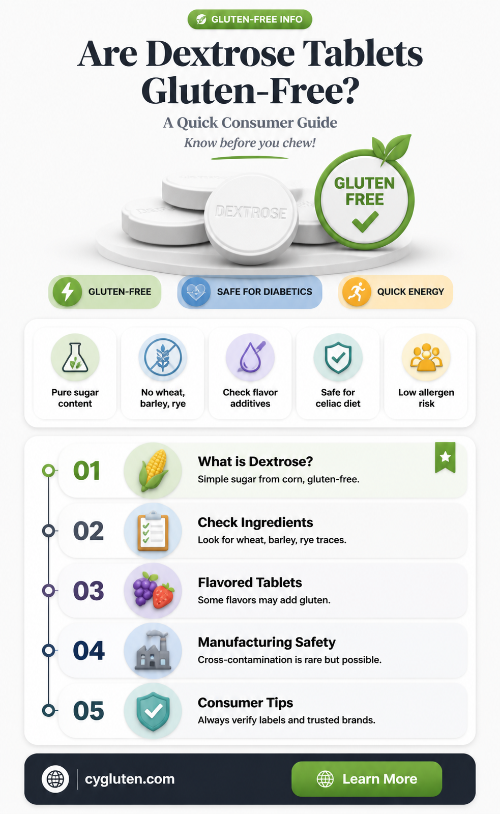 are dextrose tablets gluten free