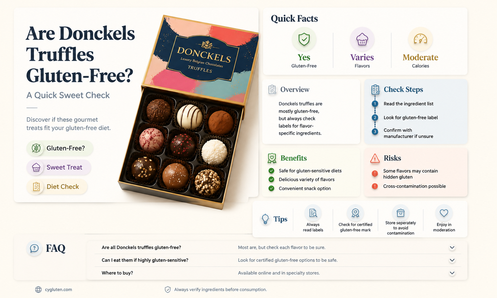 are donckels truffles gluten free