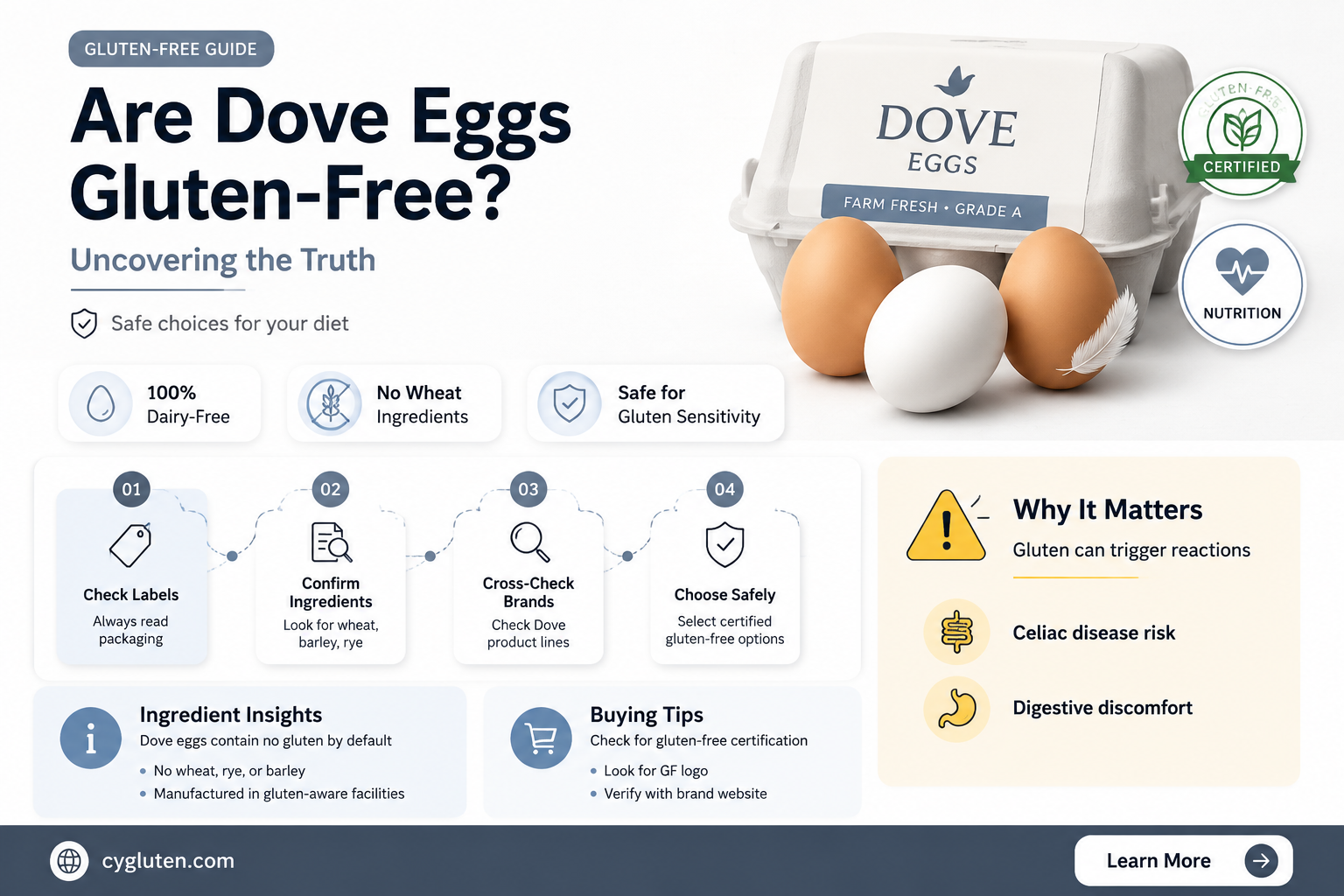 are dove eggs gluten free