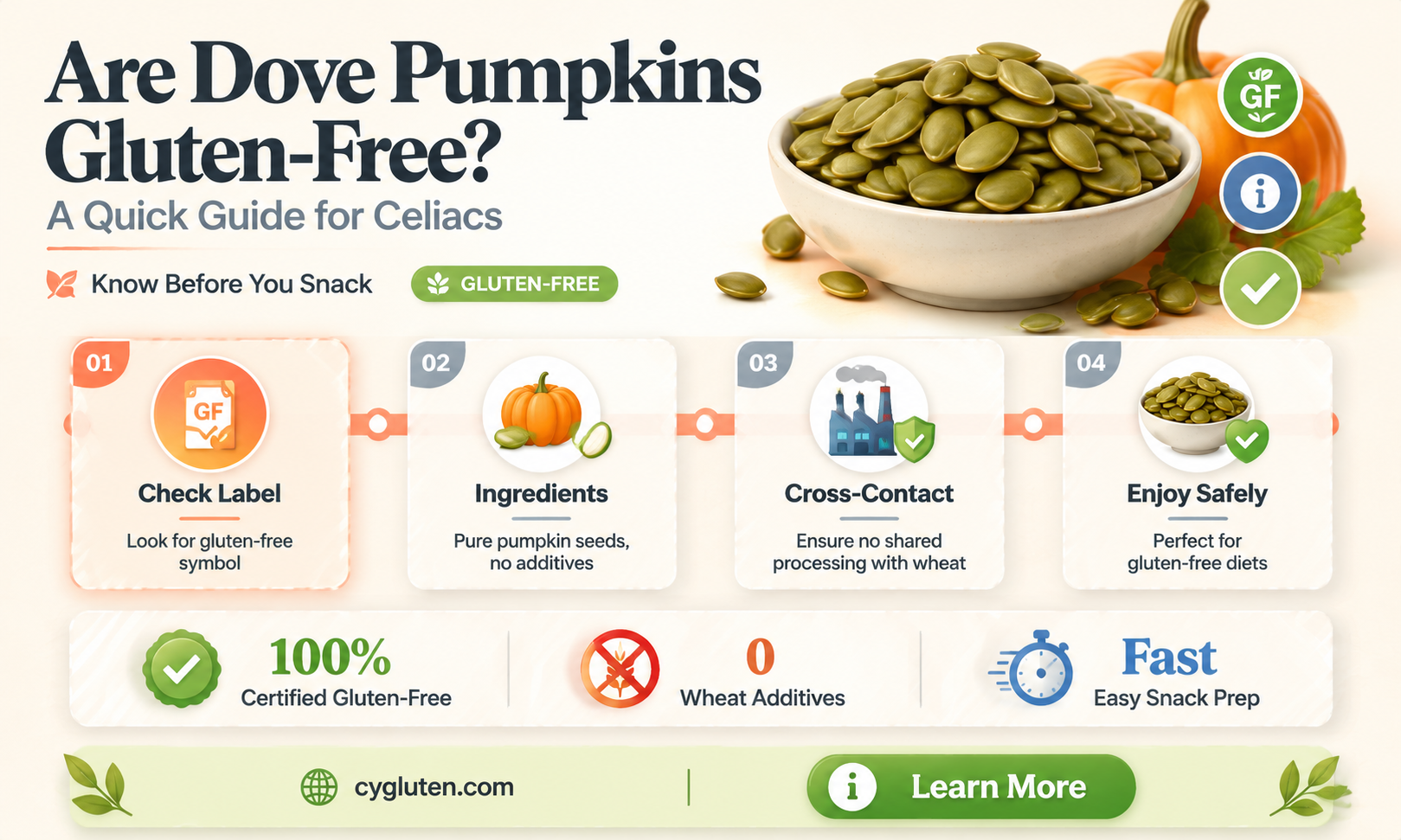 are dove pumpkins gluten free