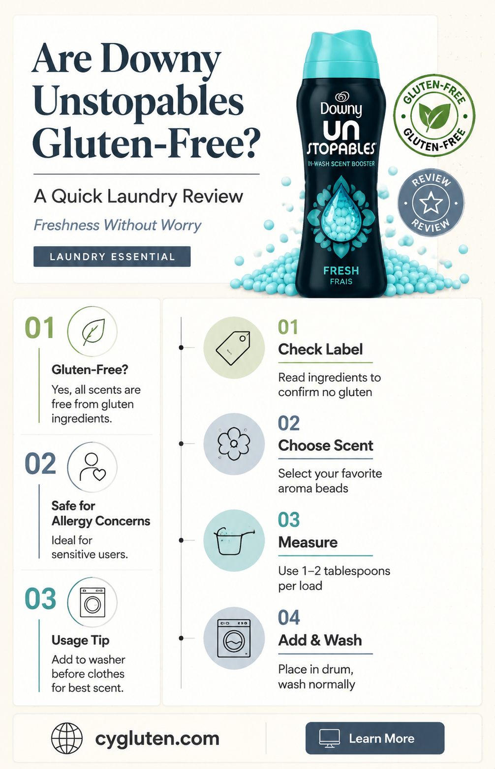 are downy unstopables gluten free