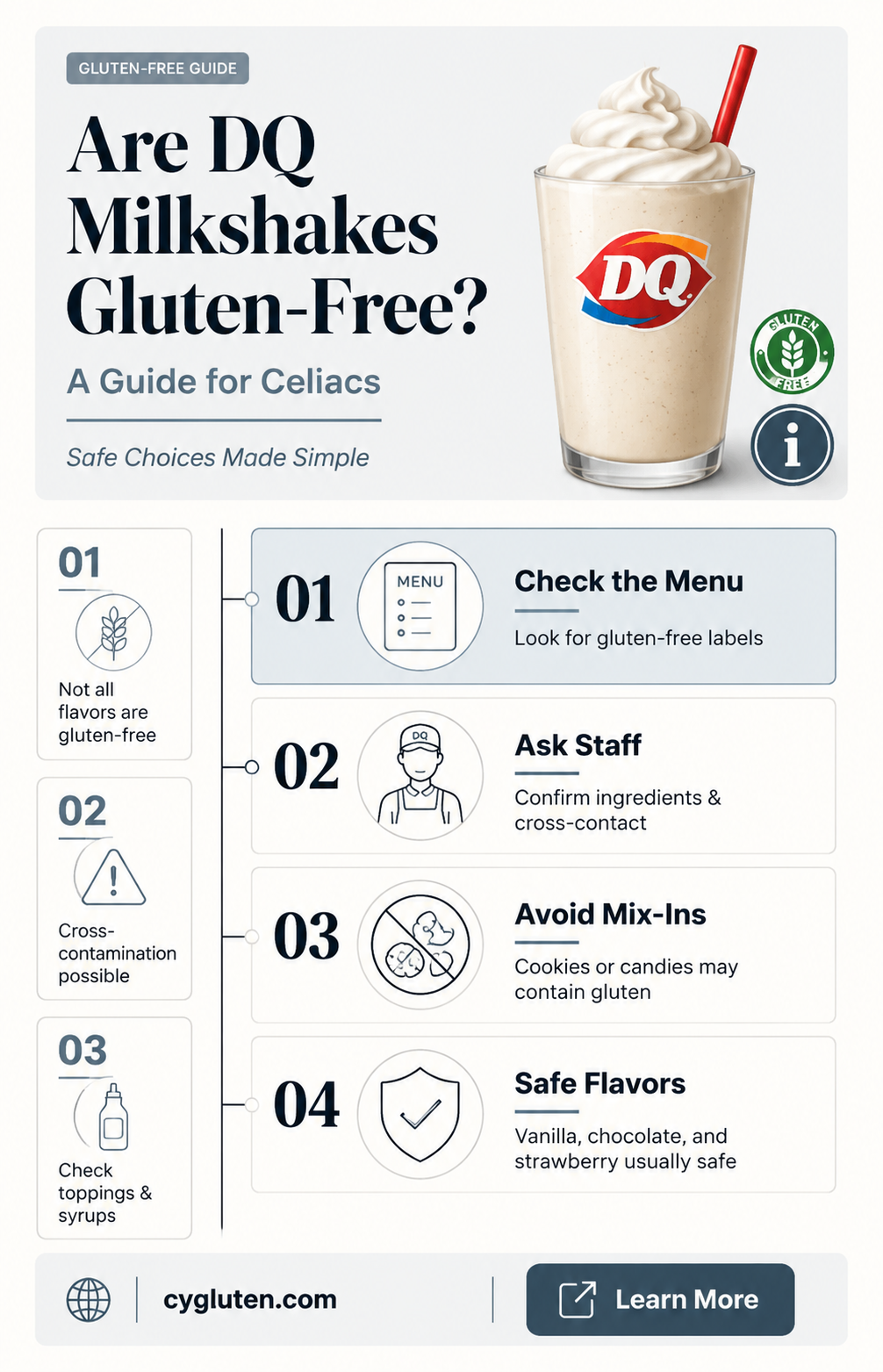 are dq milkshakes gluten free