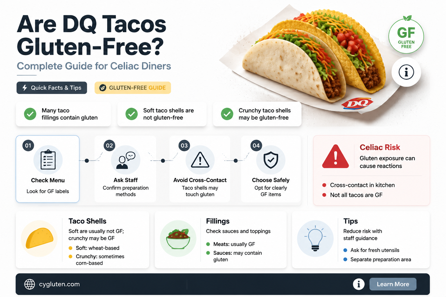 are dq tacos gluten free