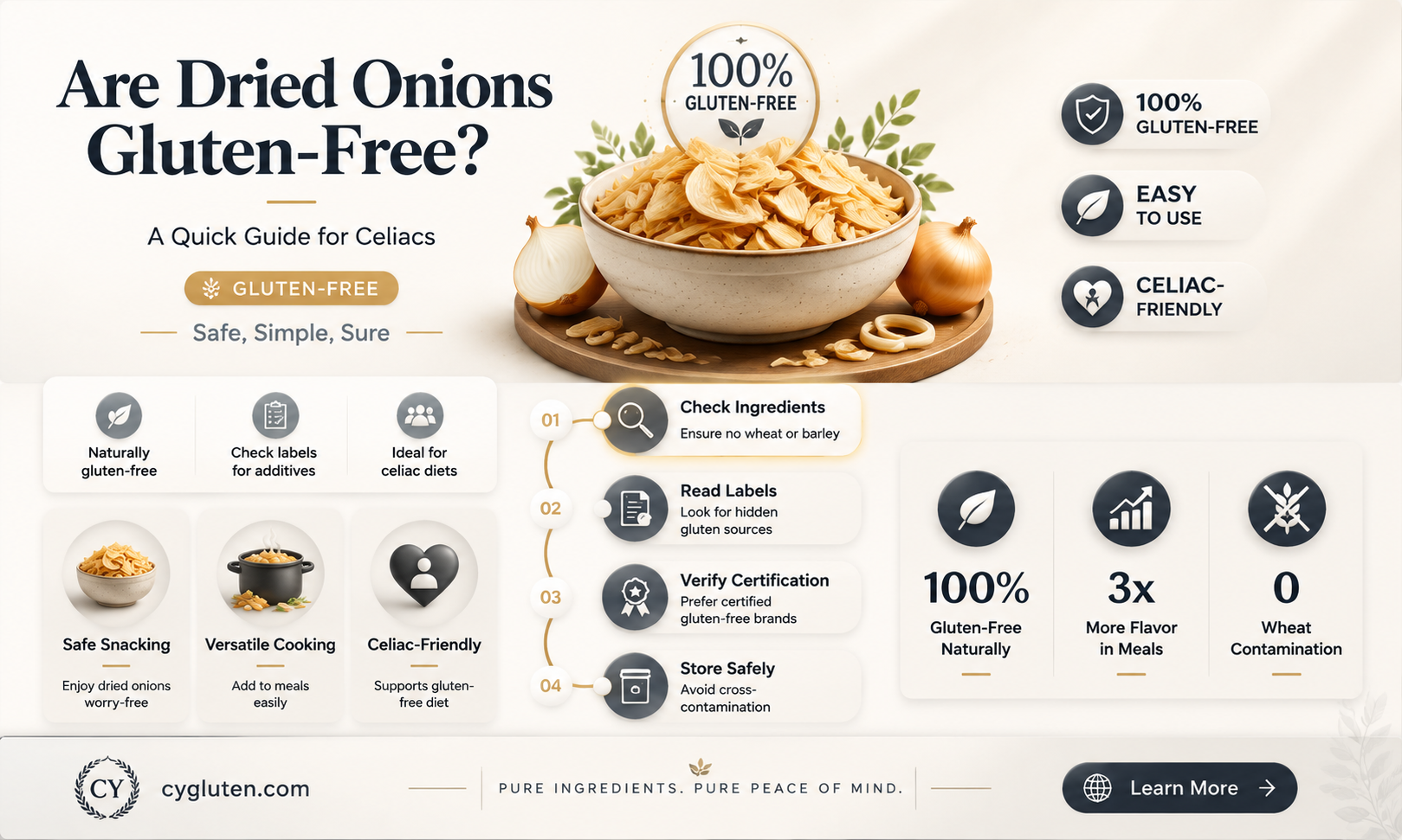 are dried onions gluten free