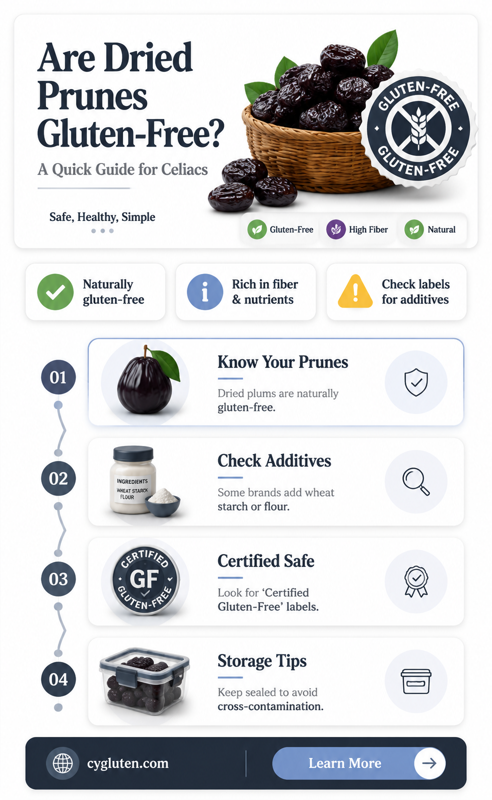 are dried prunes gluten free