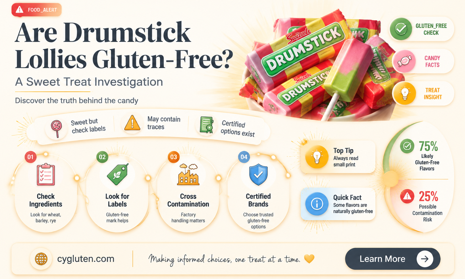 are drumstick lollies gluten free