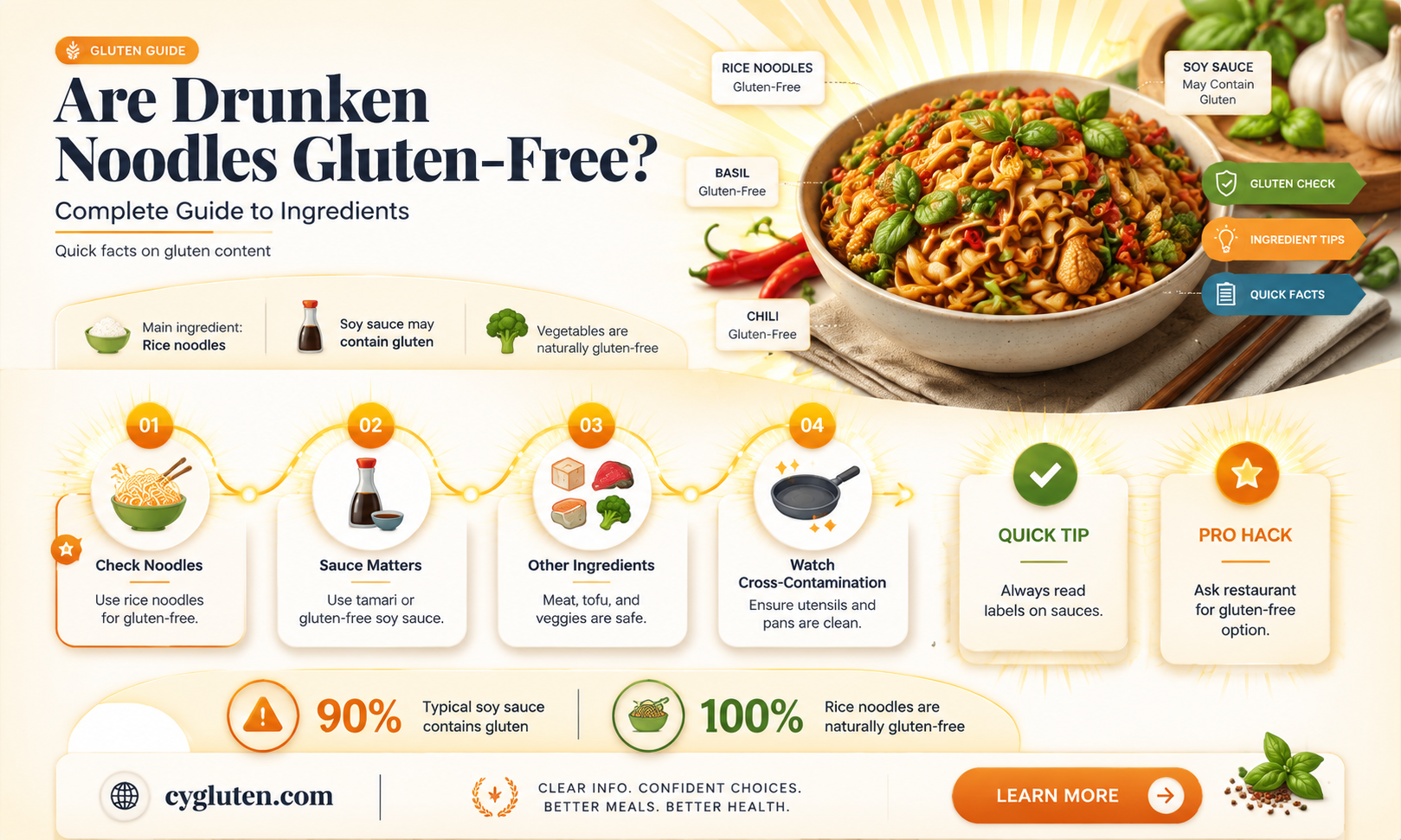 are drunken noodles gluten-free
