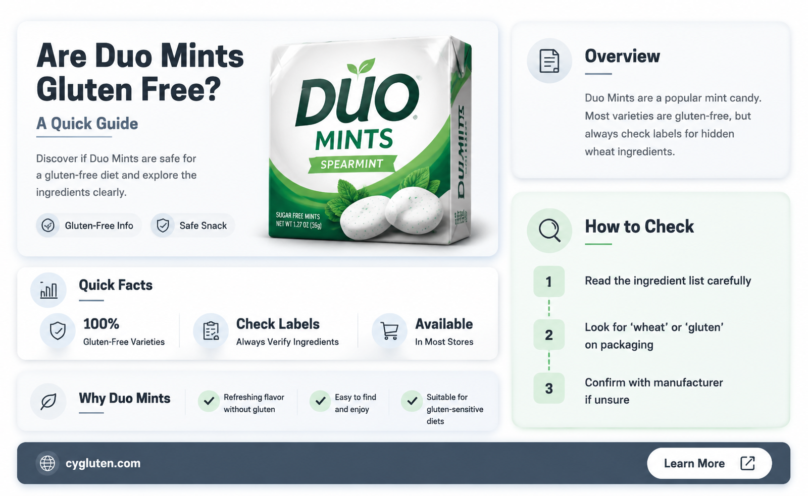are duo mints gluten free