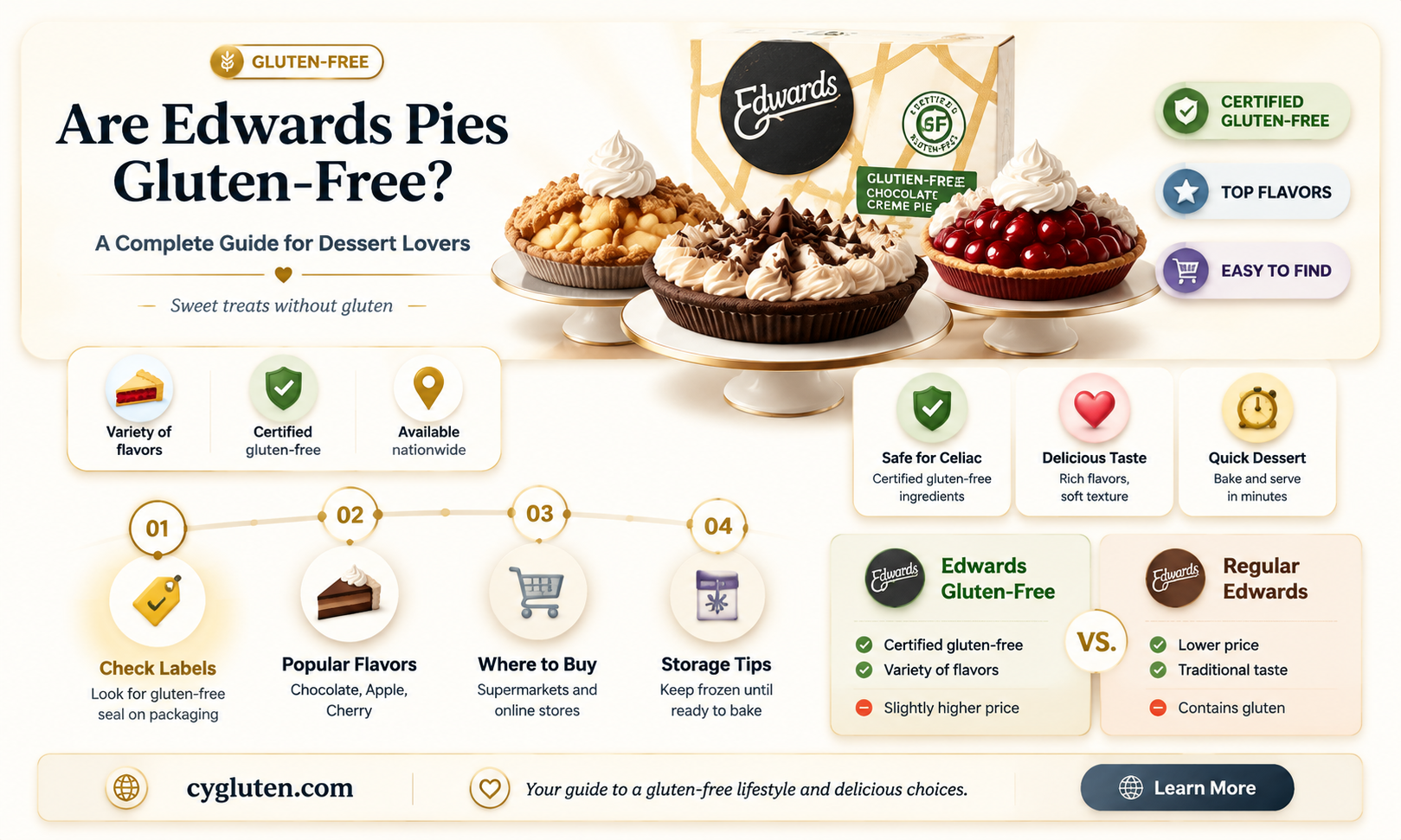 are edwards pies gluten free
