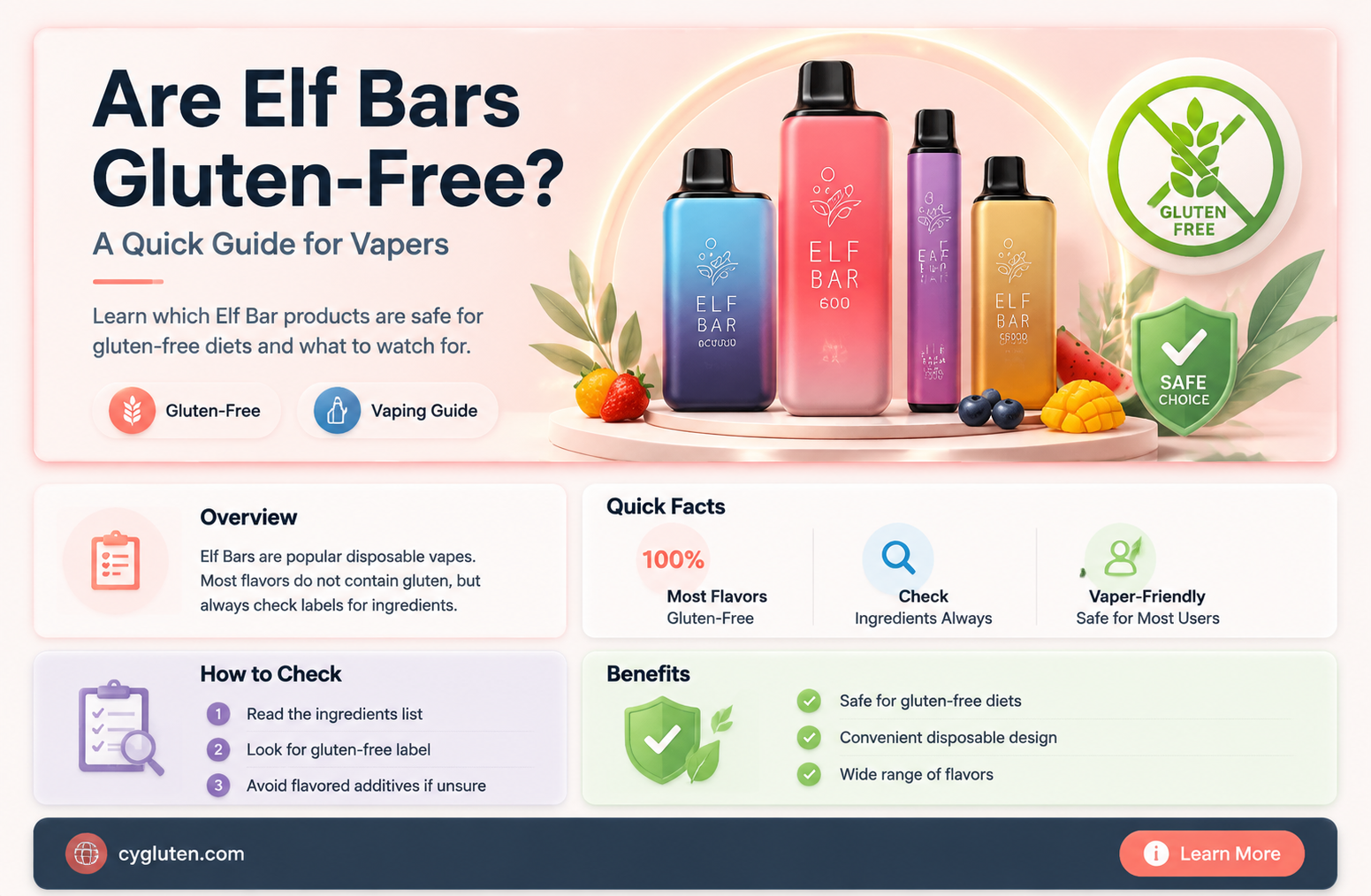 are elf bars gluten free
