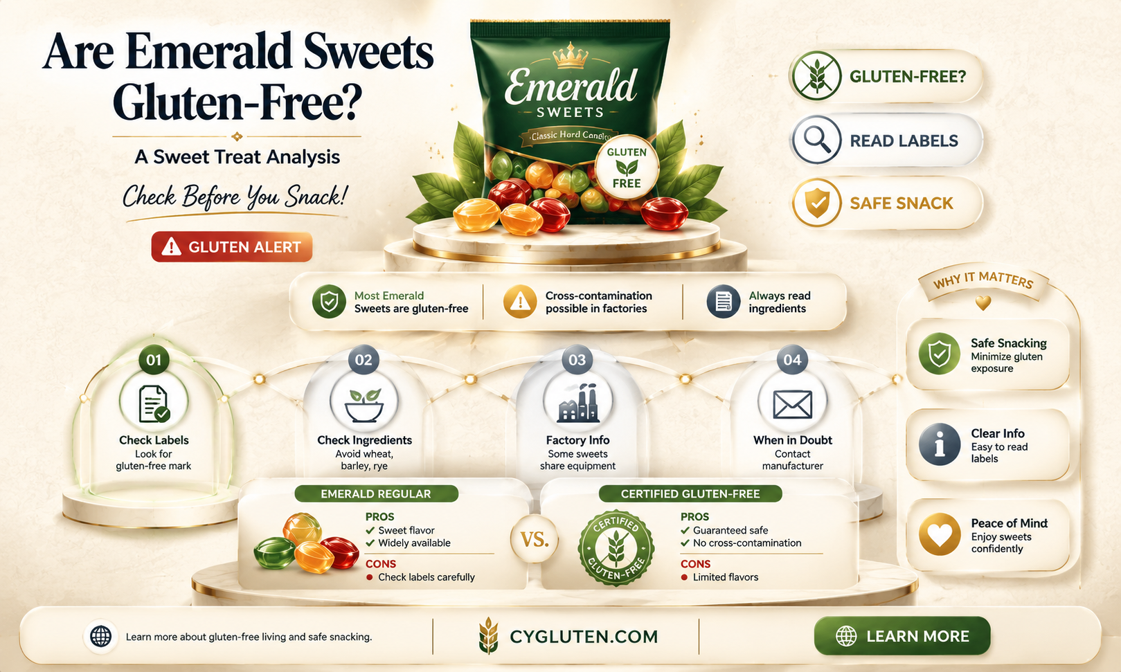 are emerald sweets gluten free