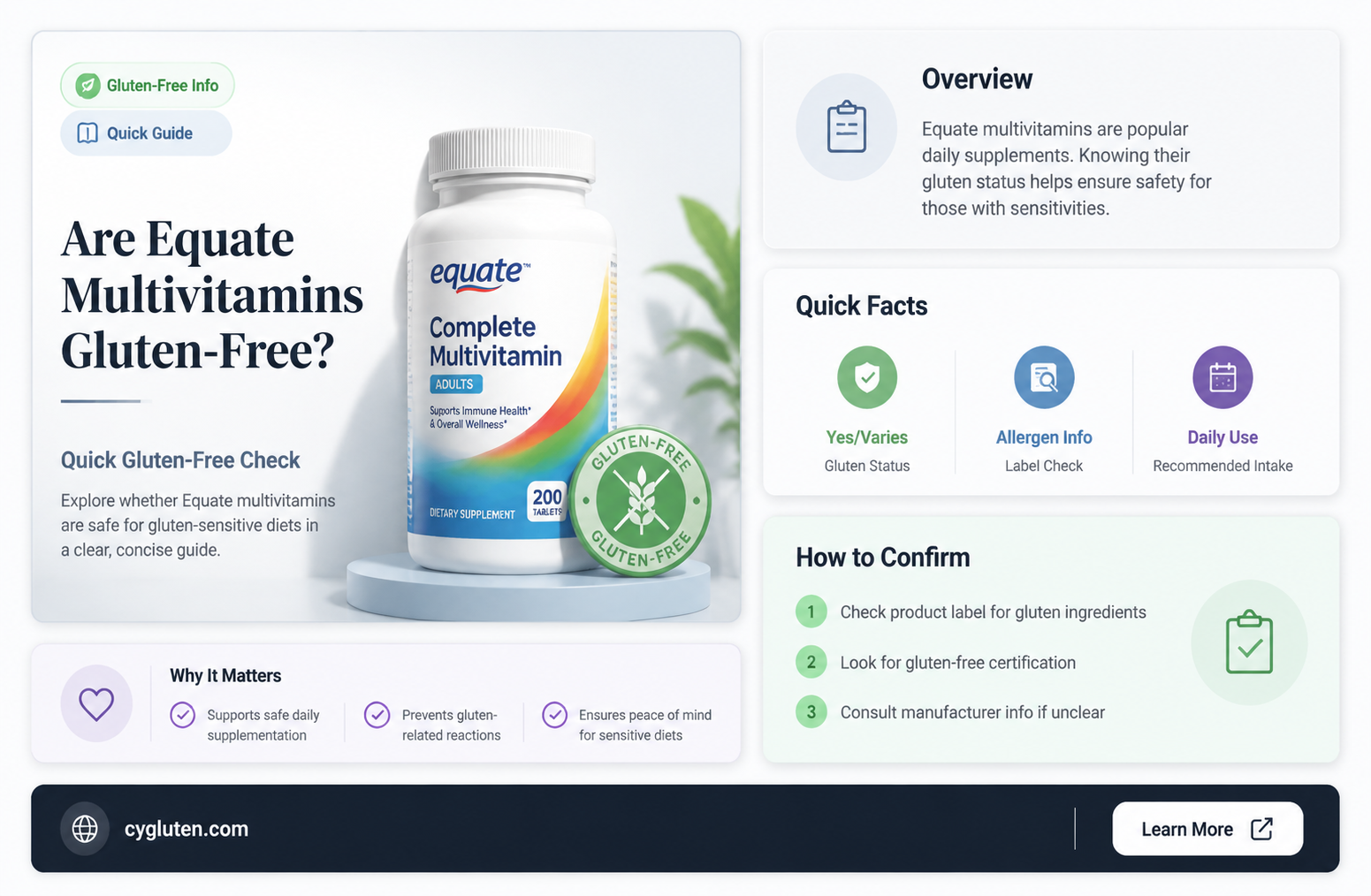 are equate multivitamins gluten free