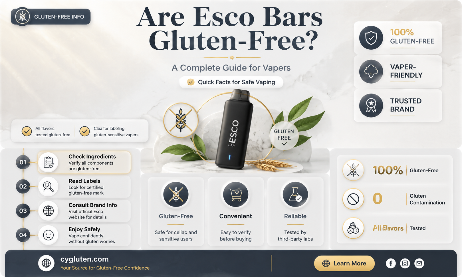 are esco bars gluten free