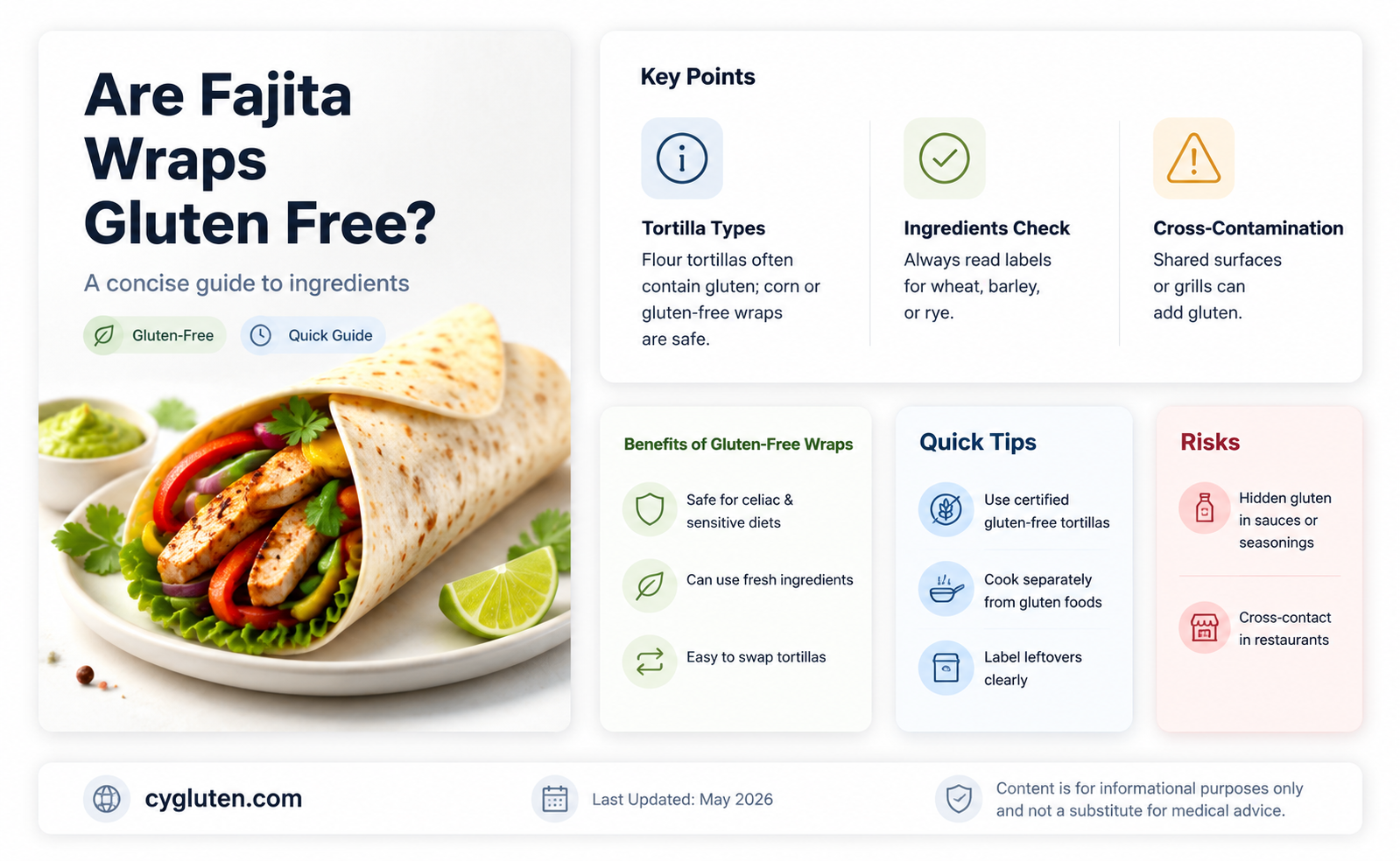 are fajita wraps gluten free