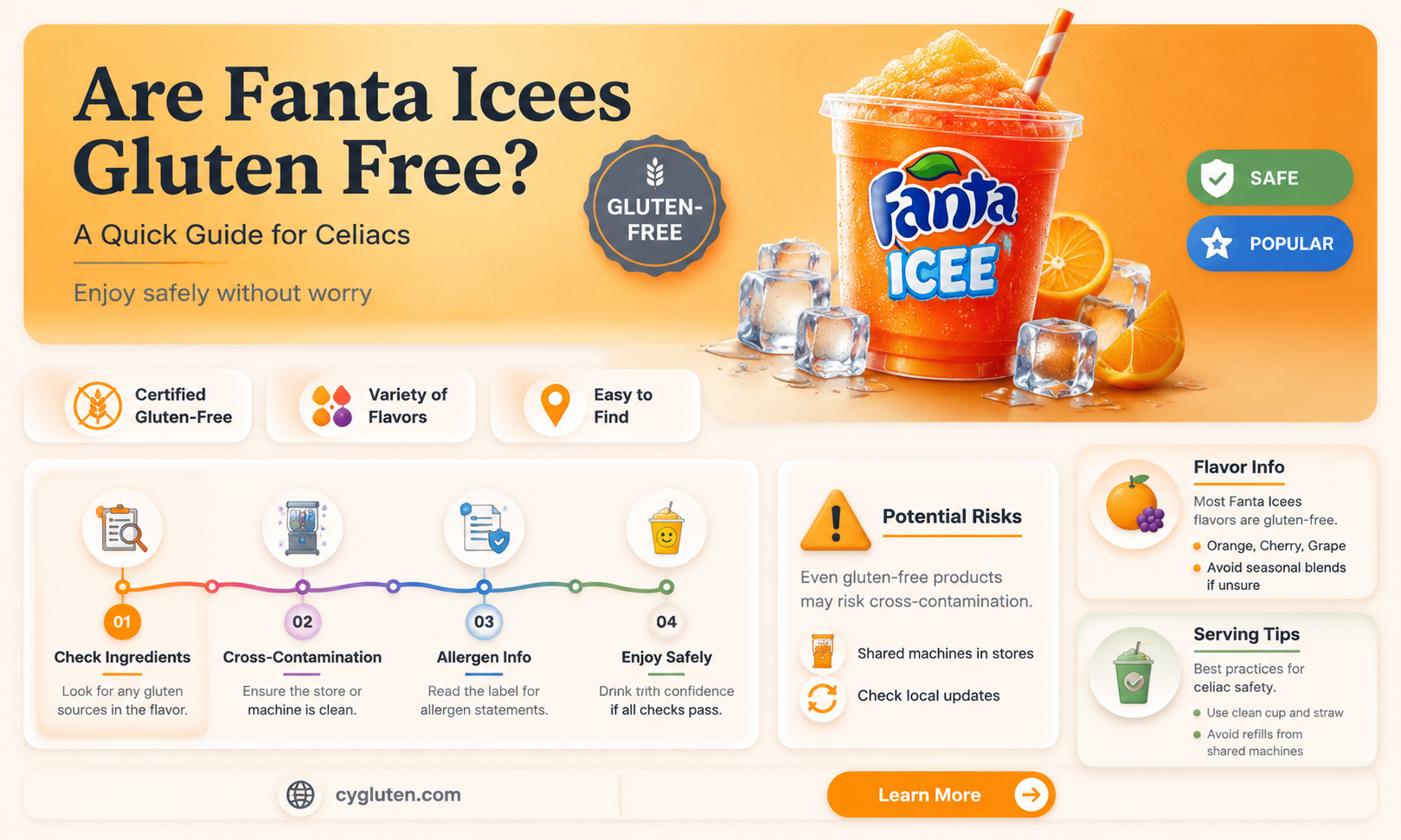 are fanta icees gluten free
