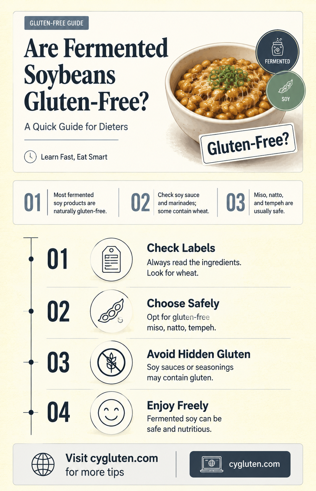 are fermented soybeans gluten free