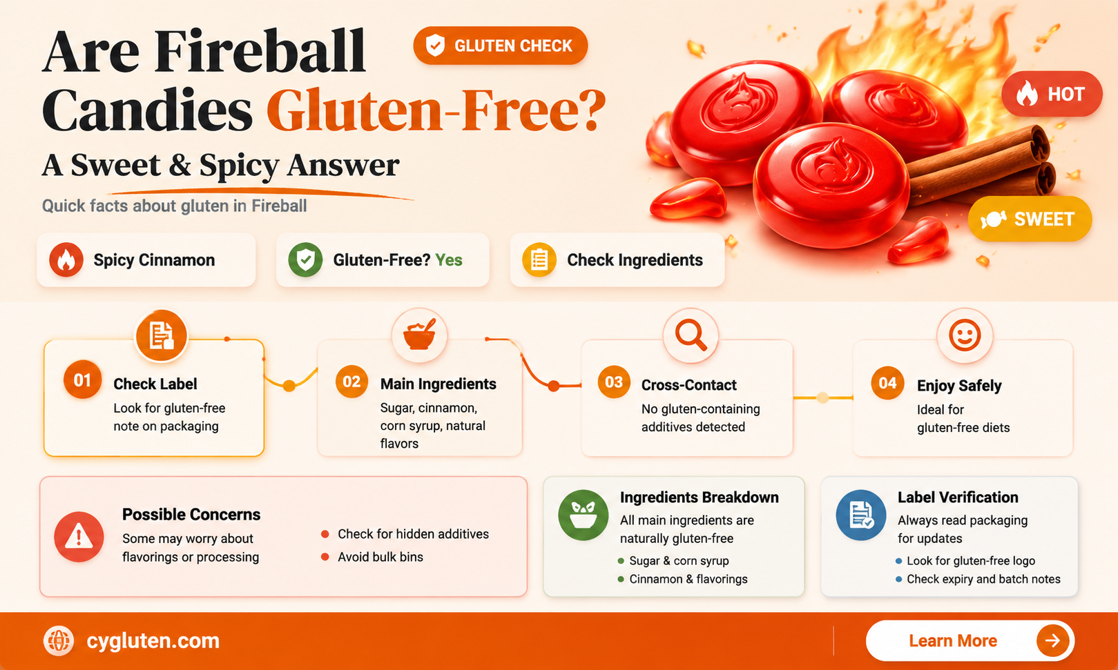 are fireball candies gluten free