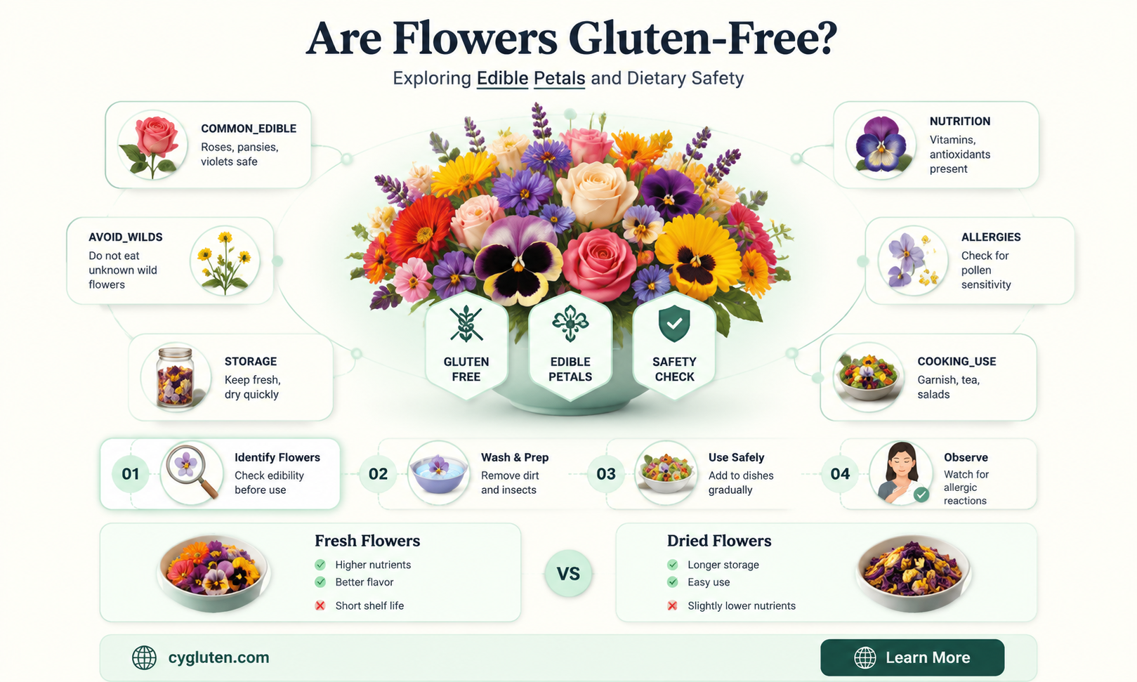 are flowers gluten free