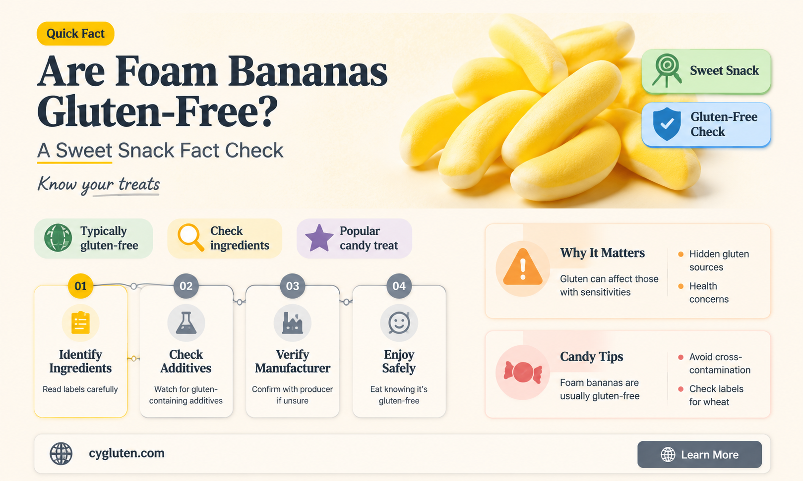 are foam bananas gluten free