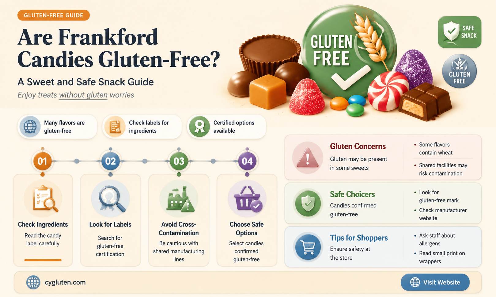 are frankford candies gluten free