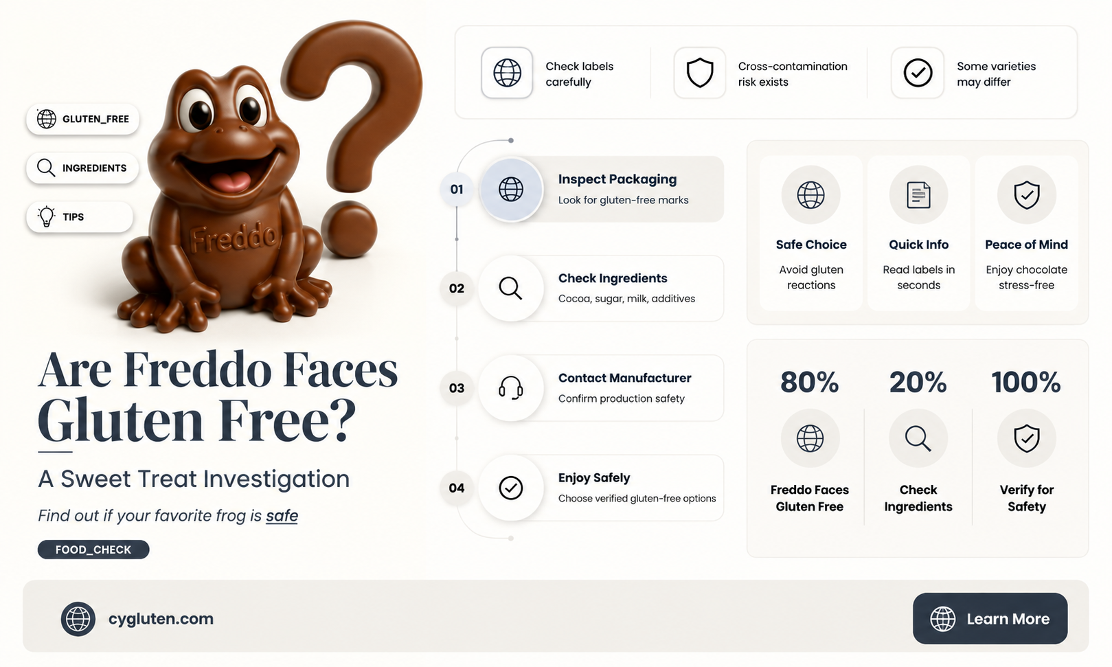 are freddo faces gluten free