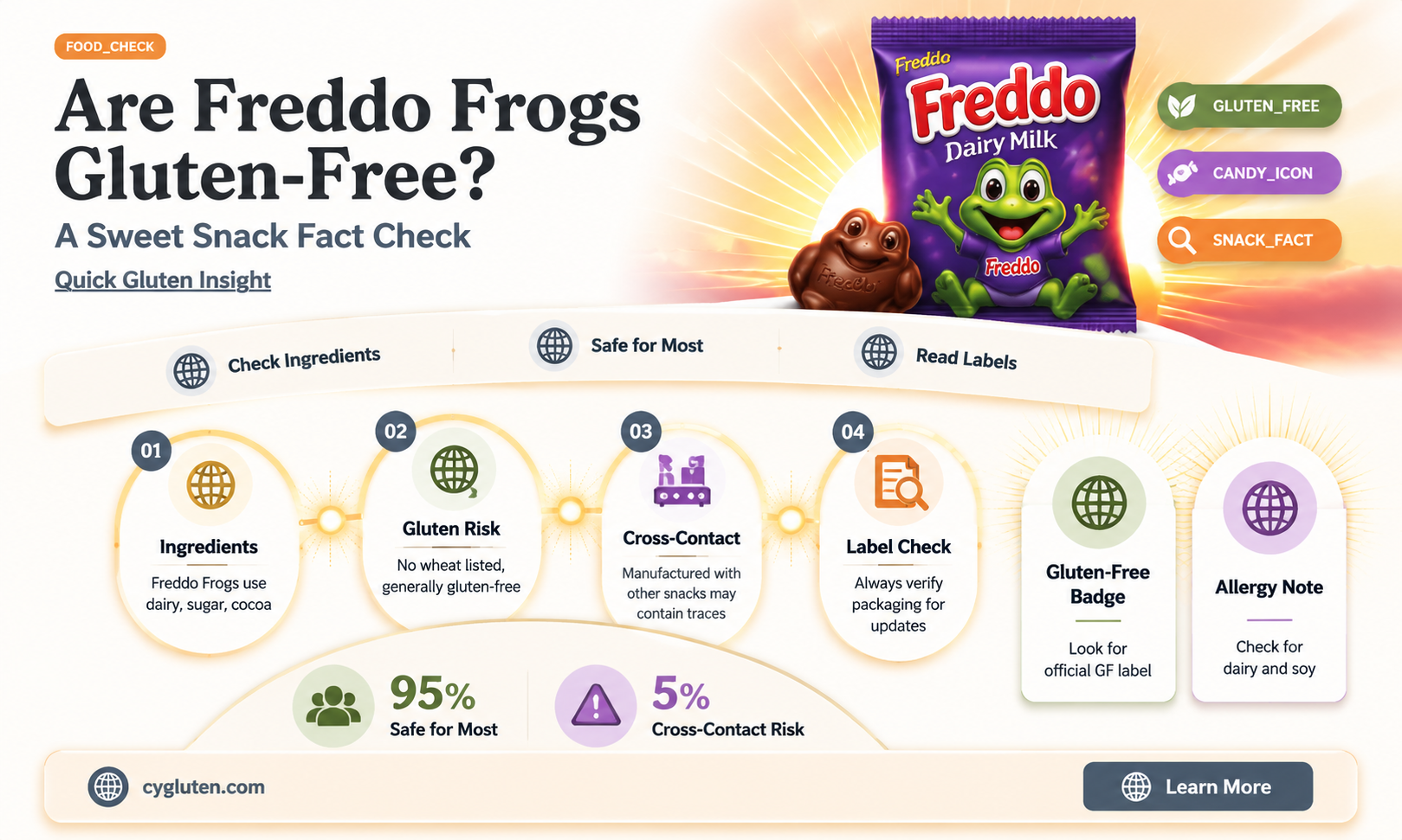 are freddo frogs gluten free