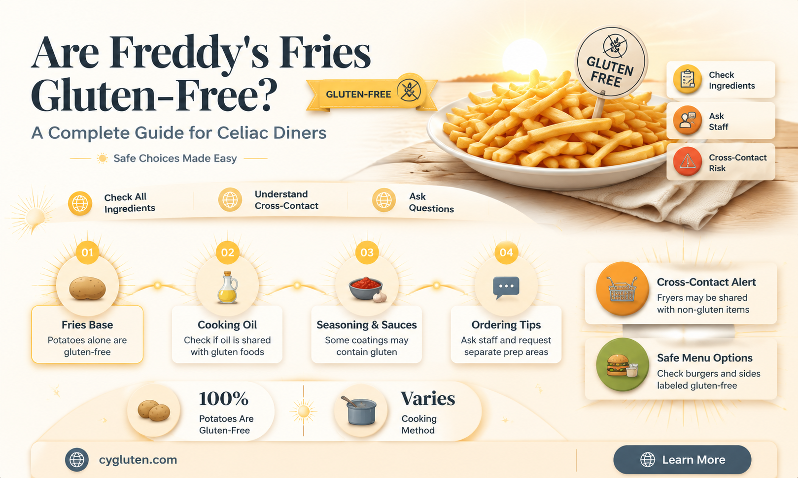 are freddys fries gluten free