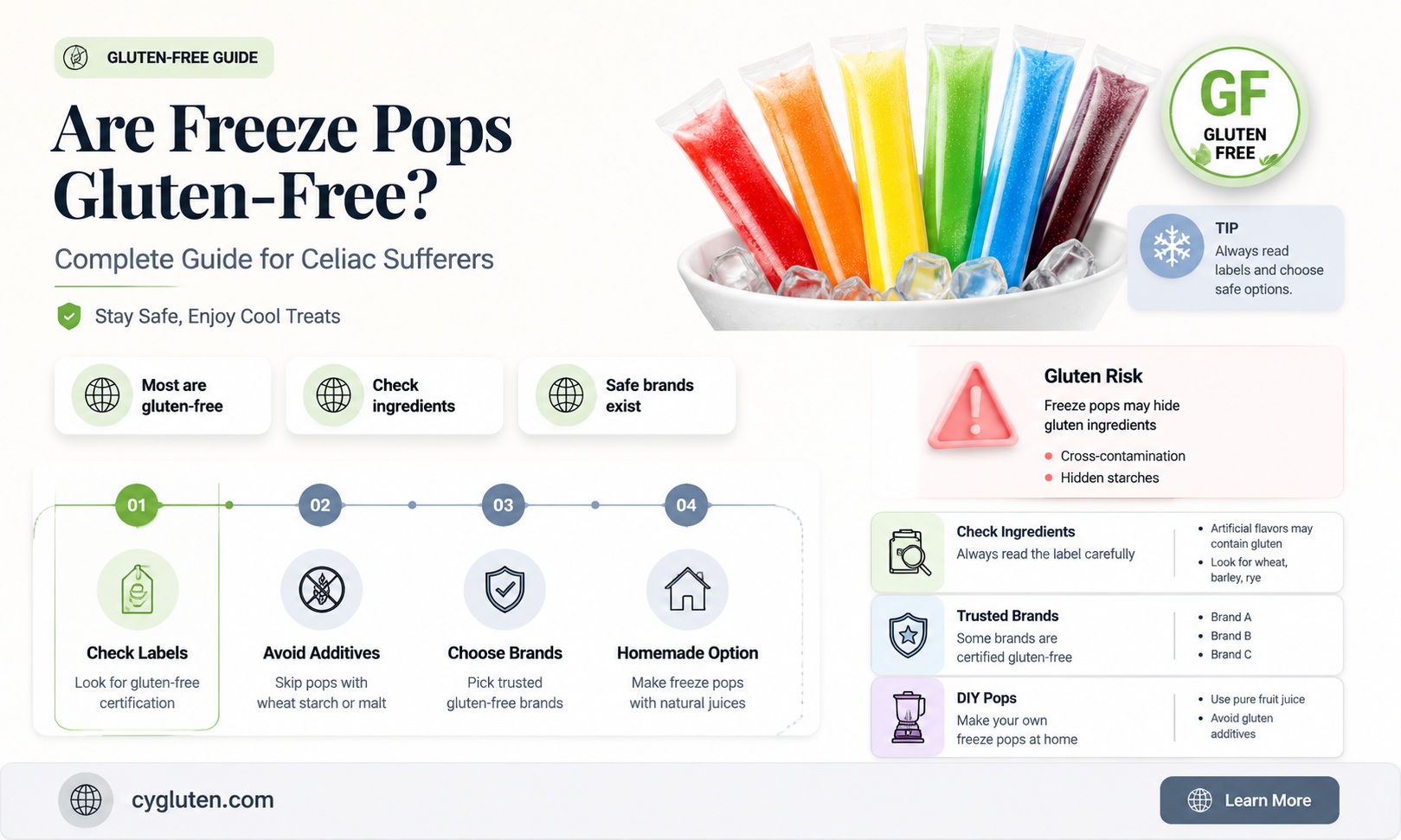 are freeze pops gluten free