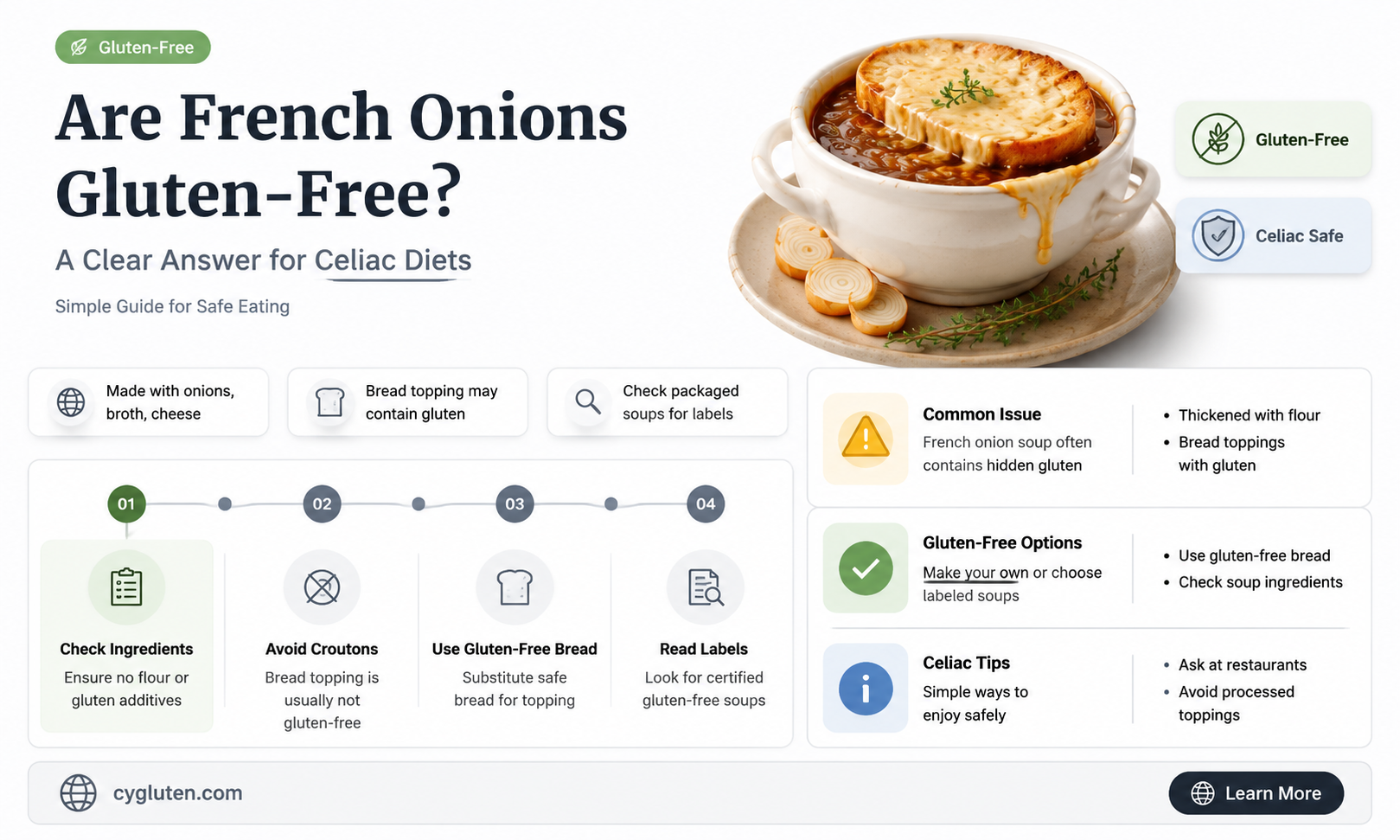 are french onions gluten free