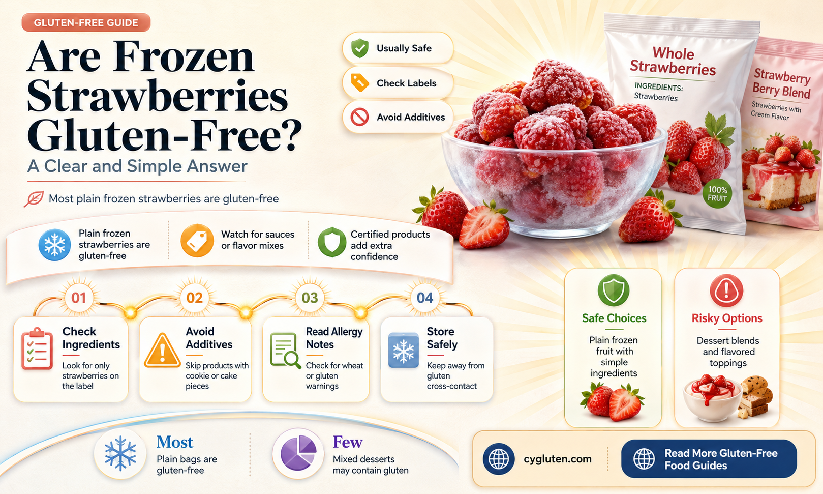 are frozen strawberries gluten free