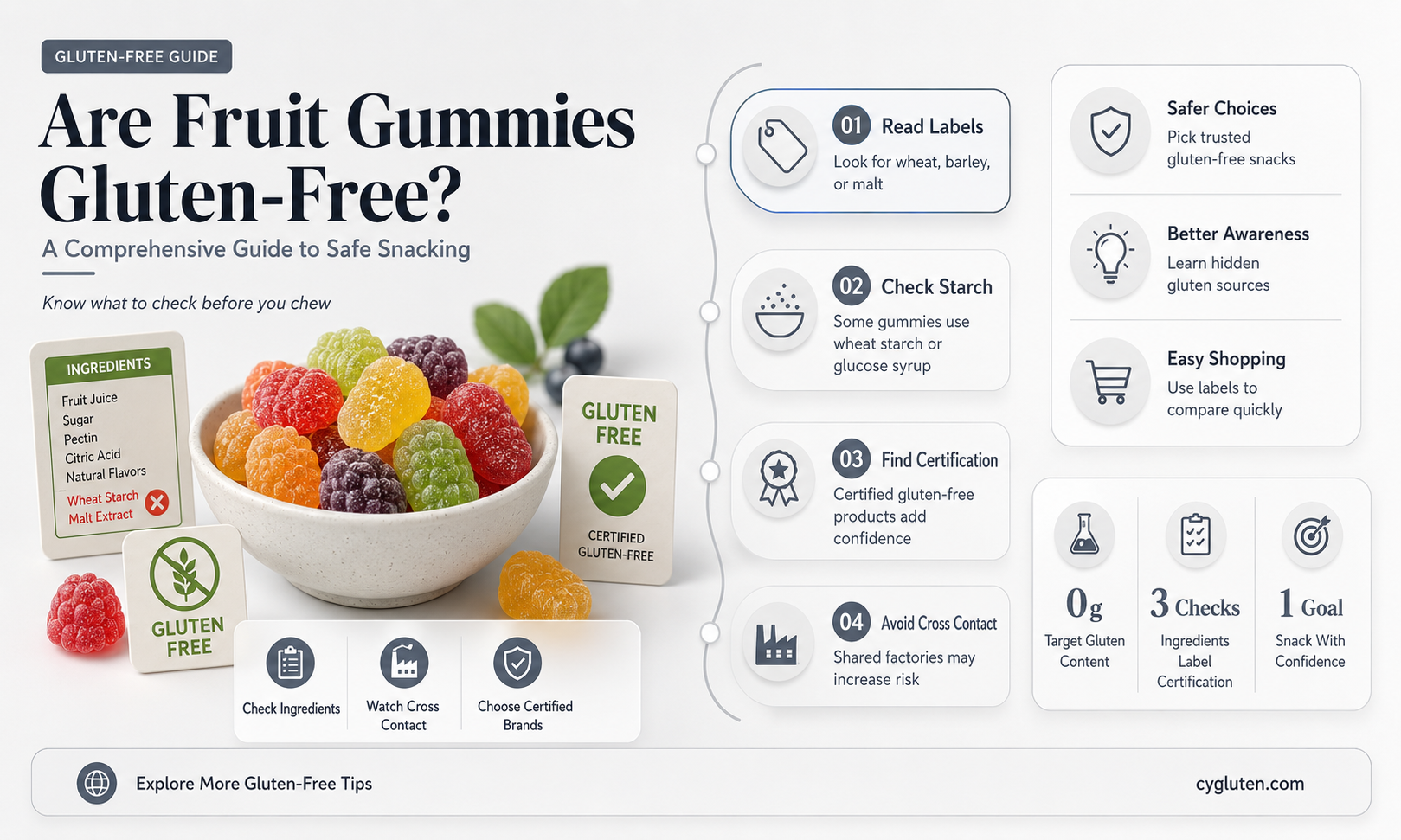 are fruit gummies gluten free