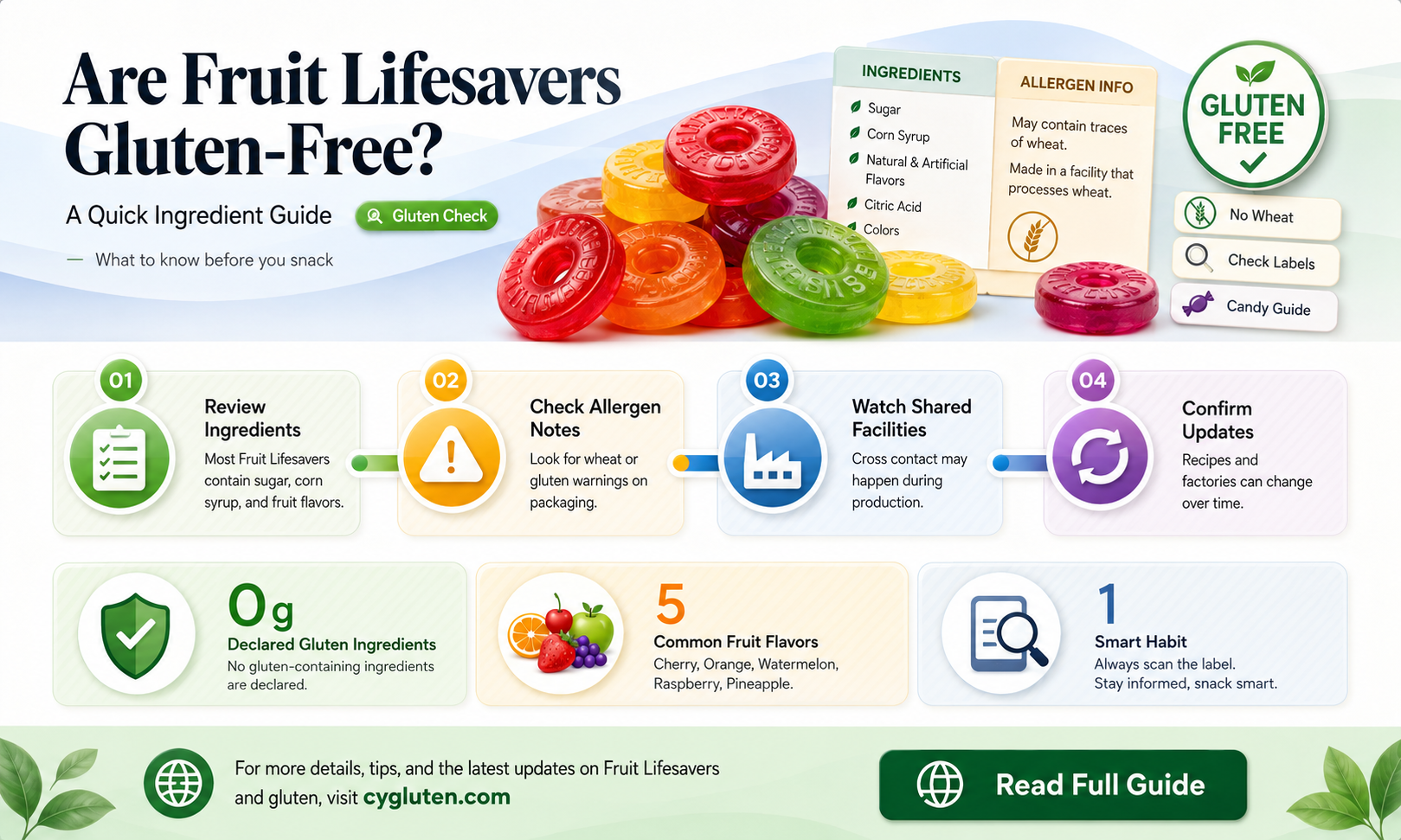 are fruit lifesavers gluten free