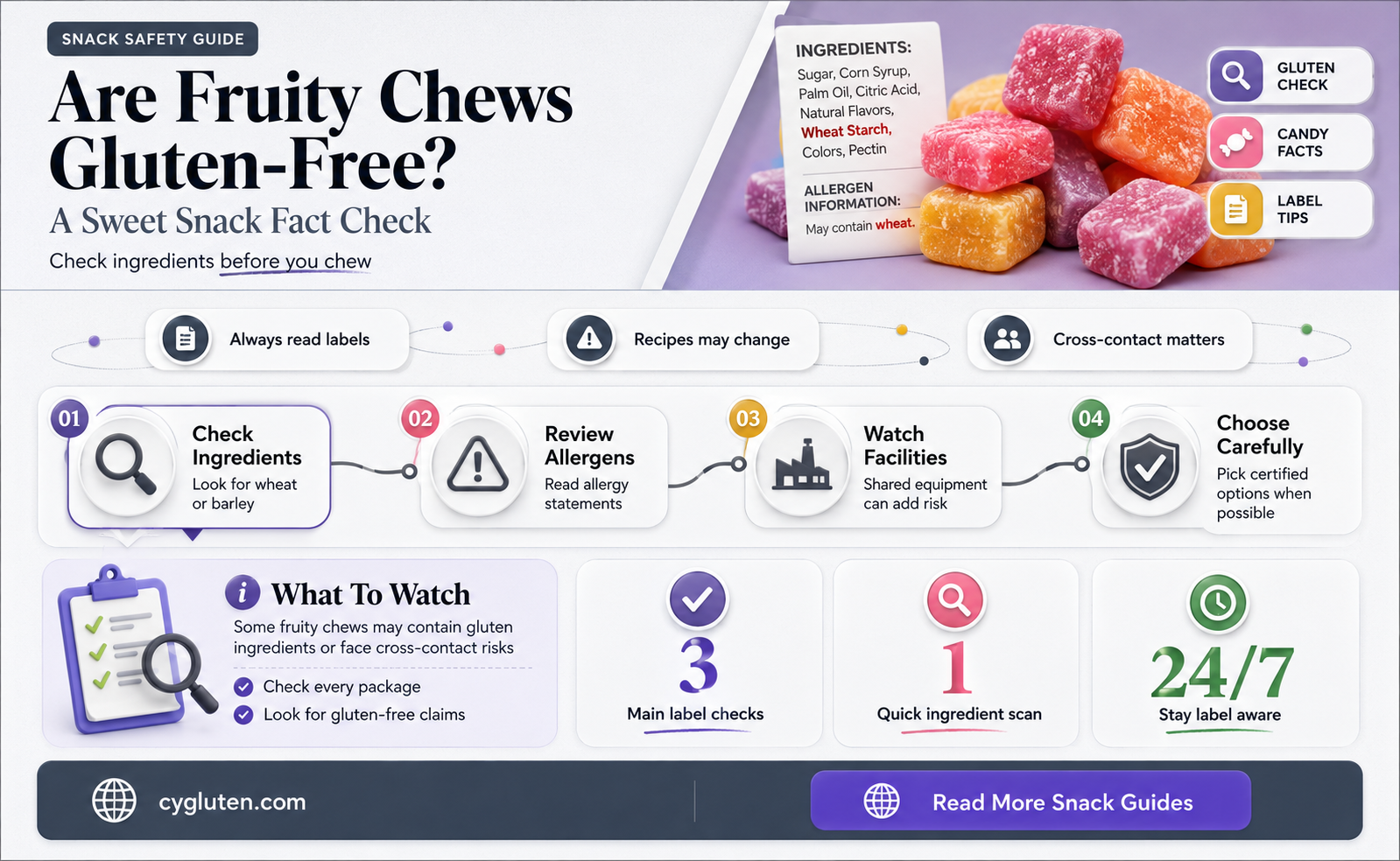 are fruity chews gluten free