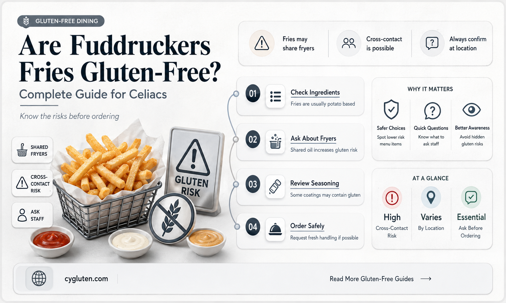 are fuddruckers fries gluten free