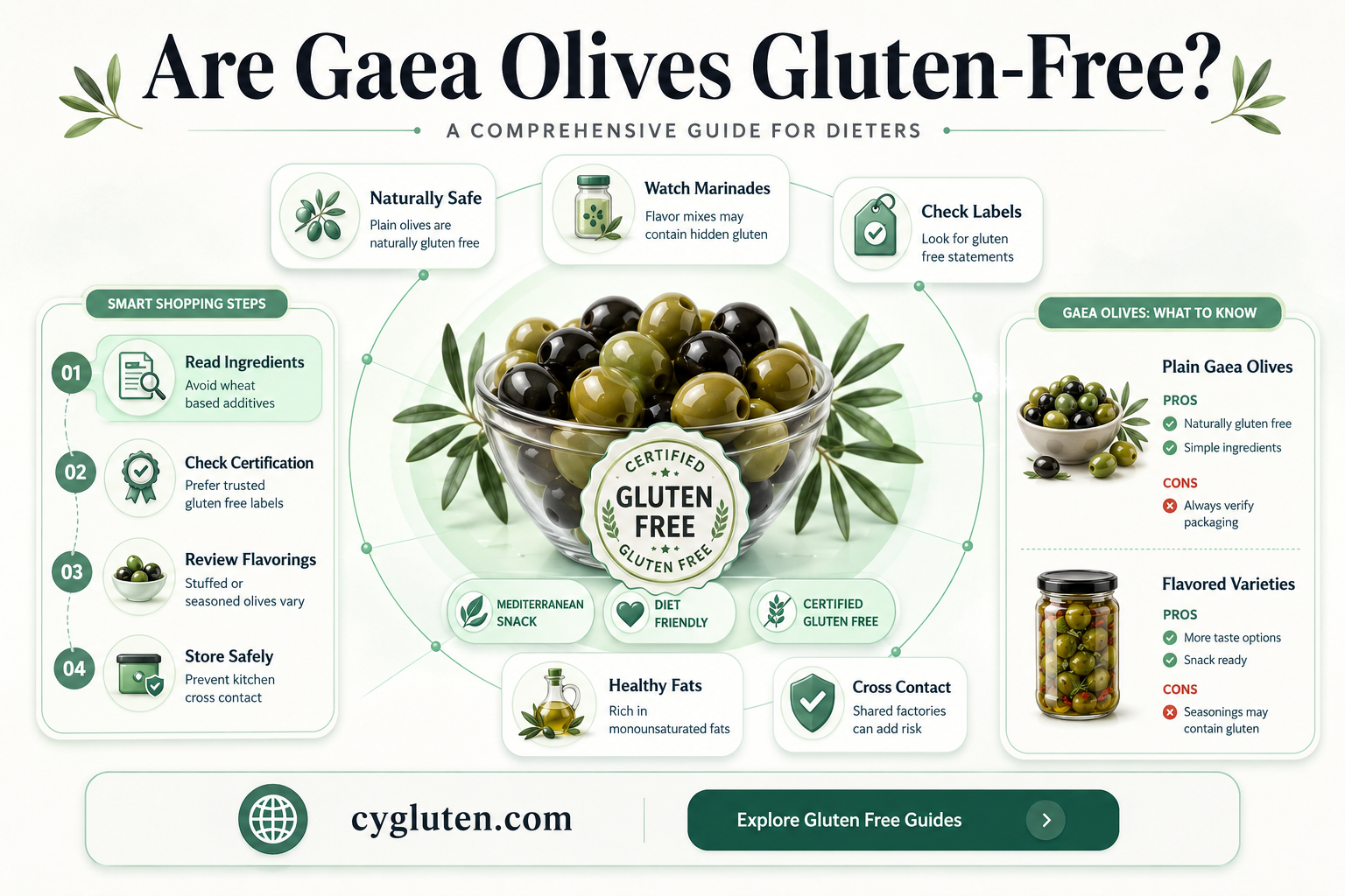 are gaea olives gluten free