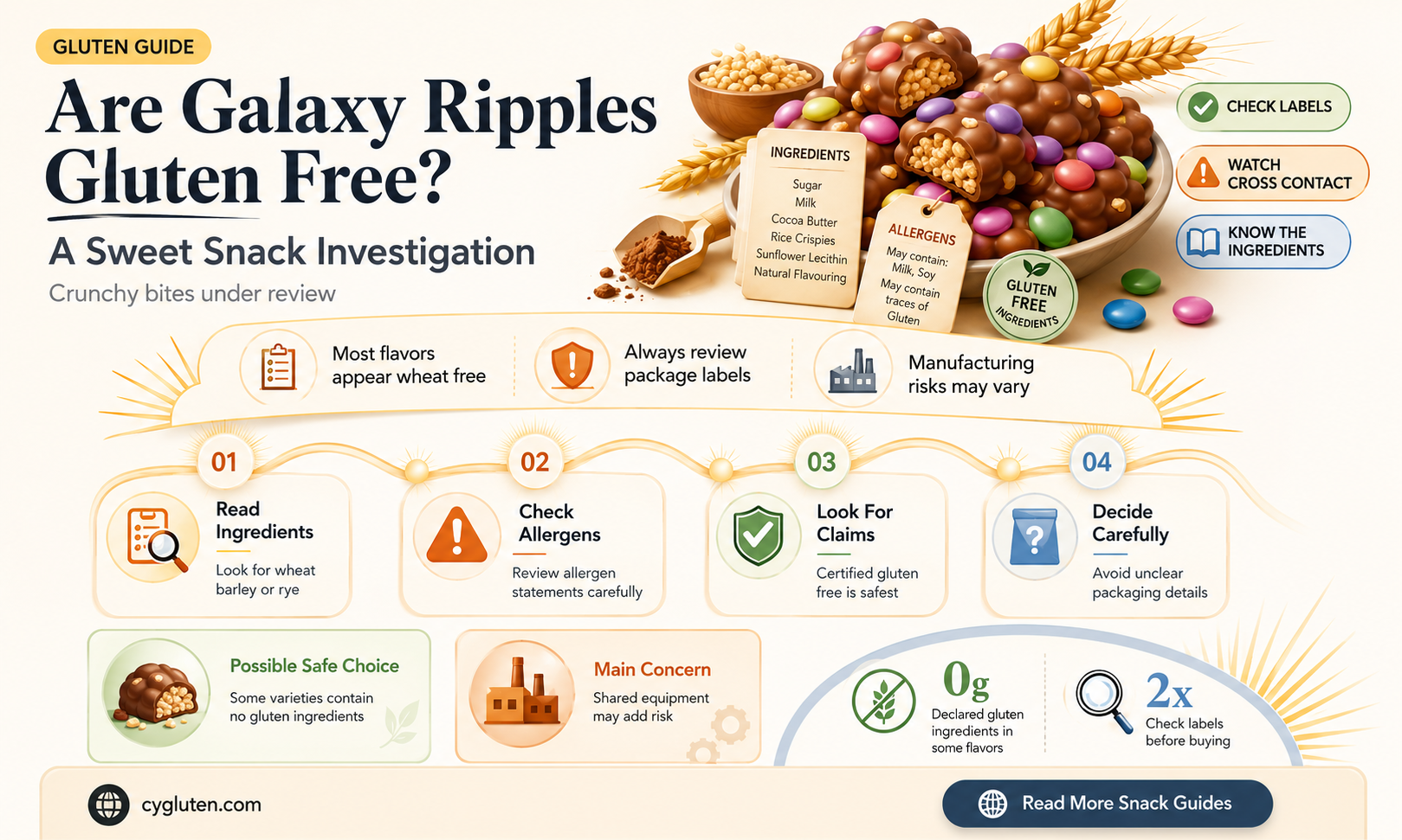 are galaxy ripples gluten free