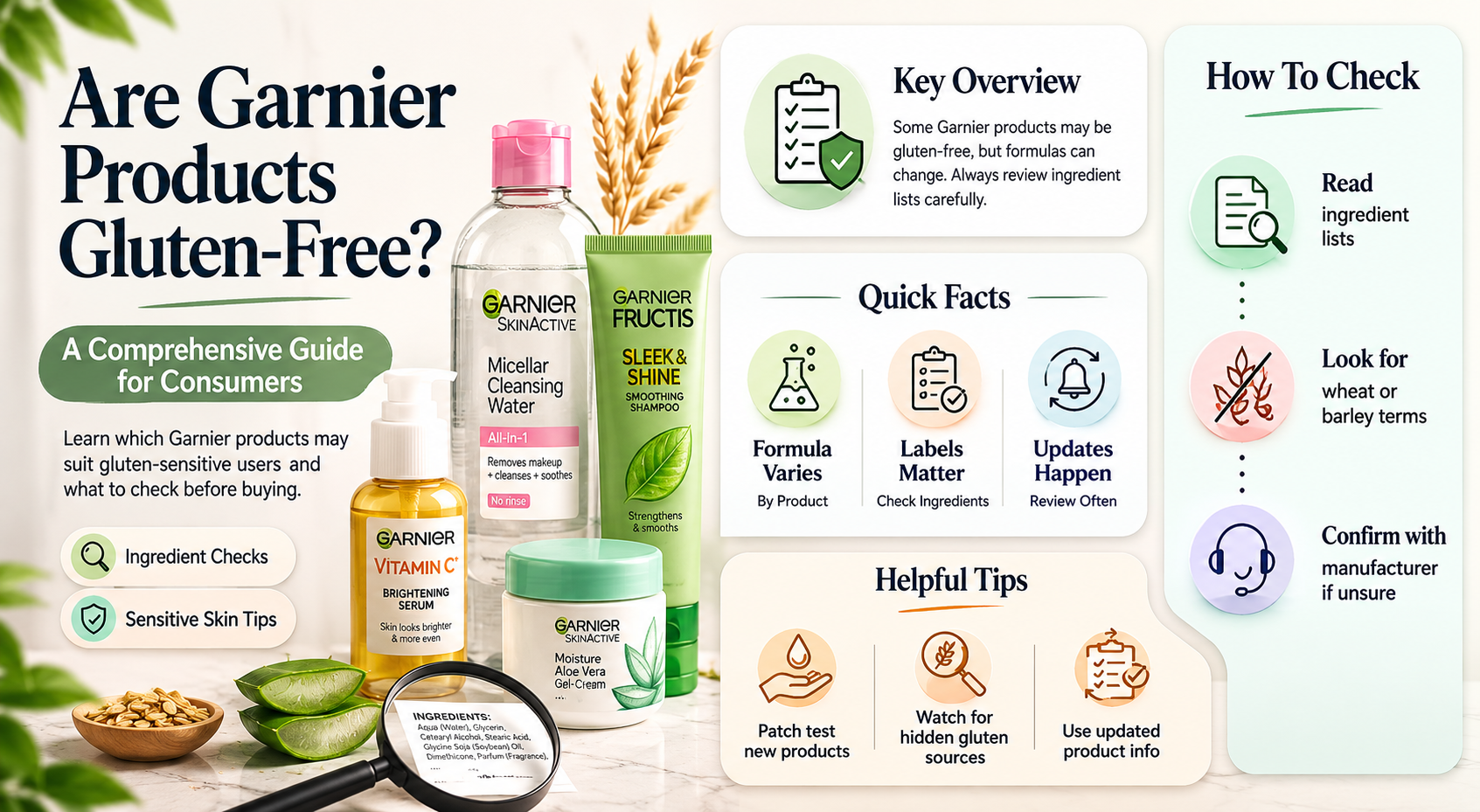 are garnier products gluten free