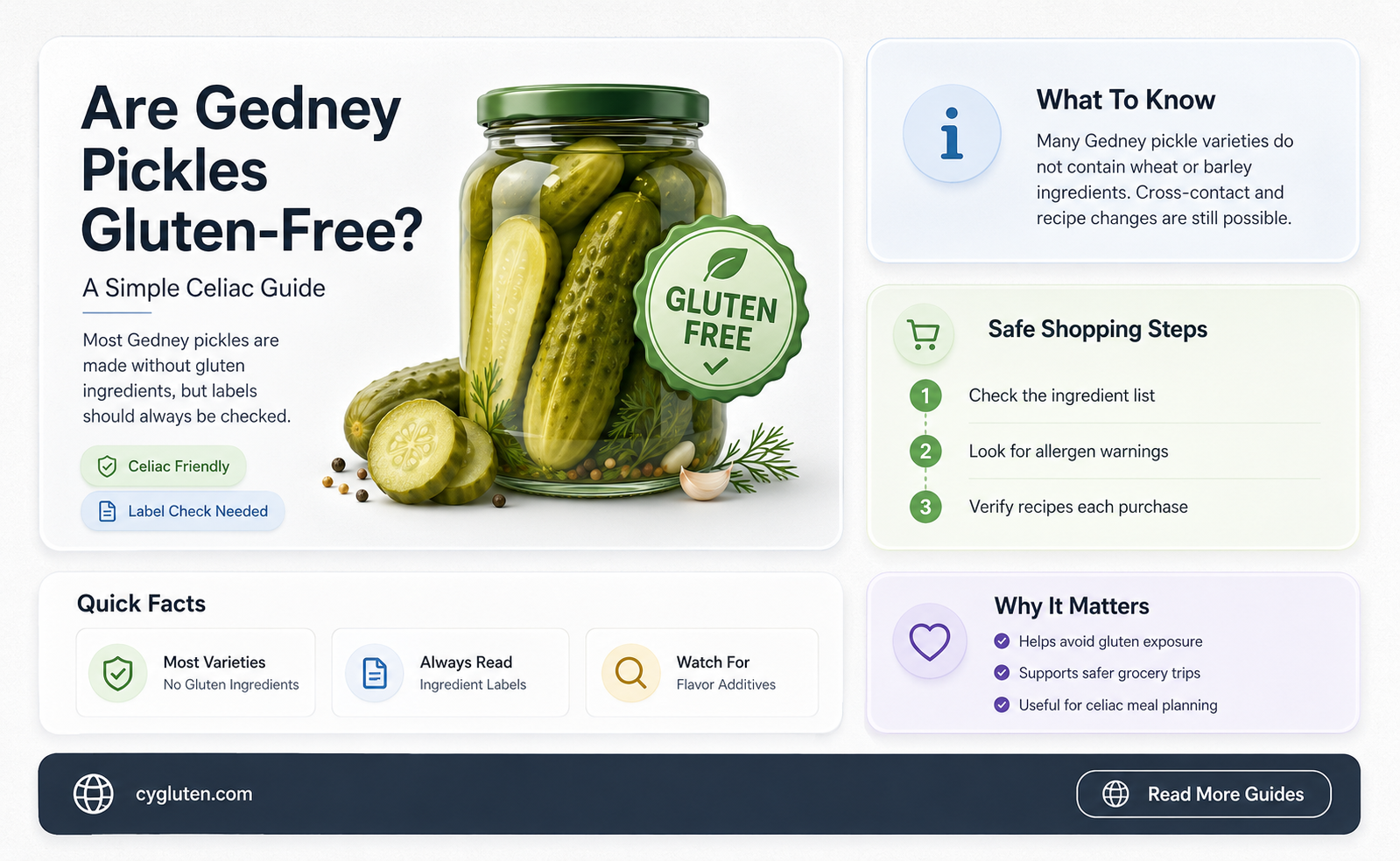 are gedney pickles gluten free